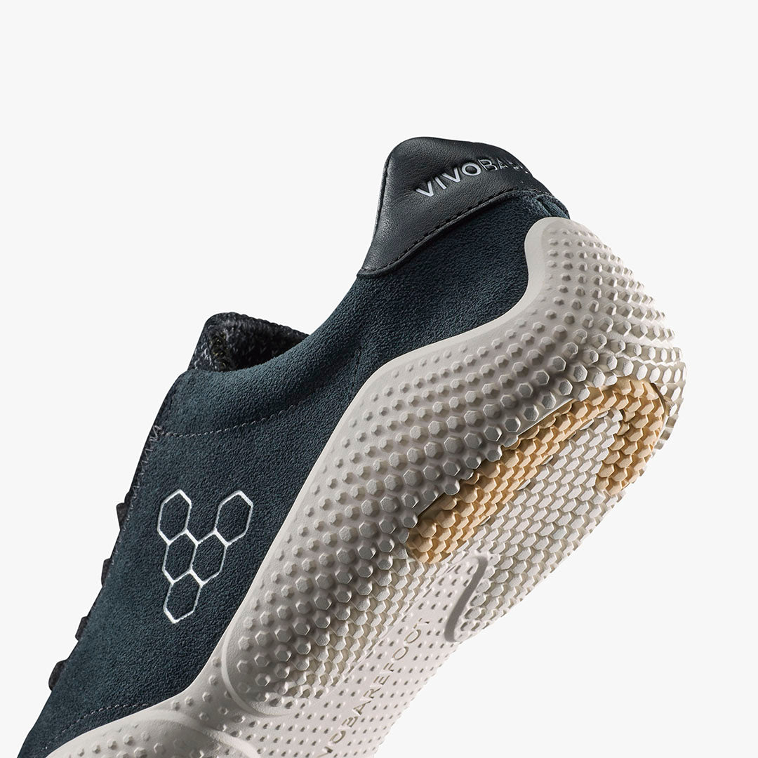 Vivobarefoot Motus Studio Sneaker Leather Womens – Obsidian/White