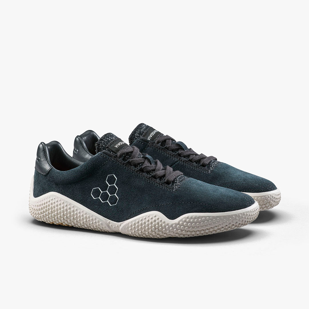 Vivobarefoot Motus Studio Sneaker Leather Womens – Obsidian/White