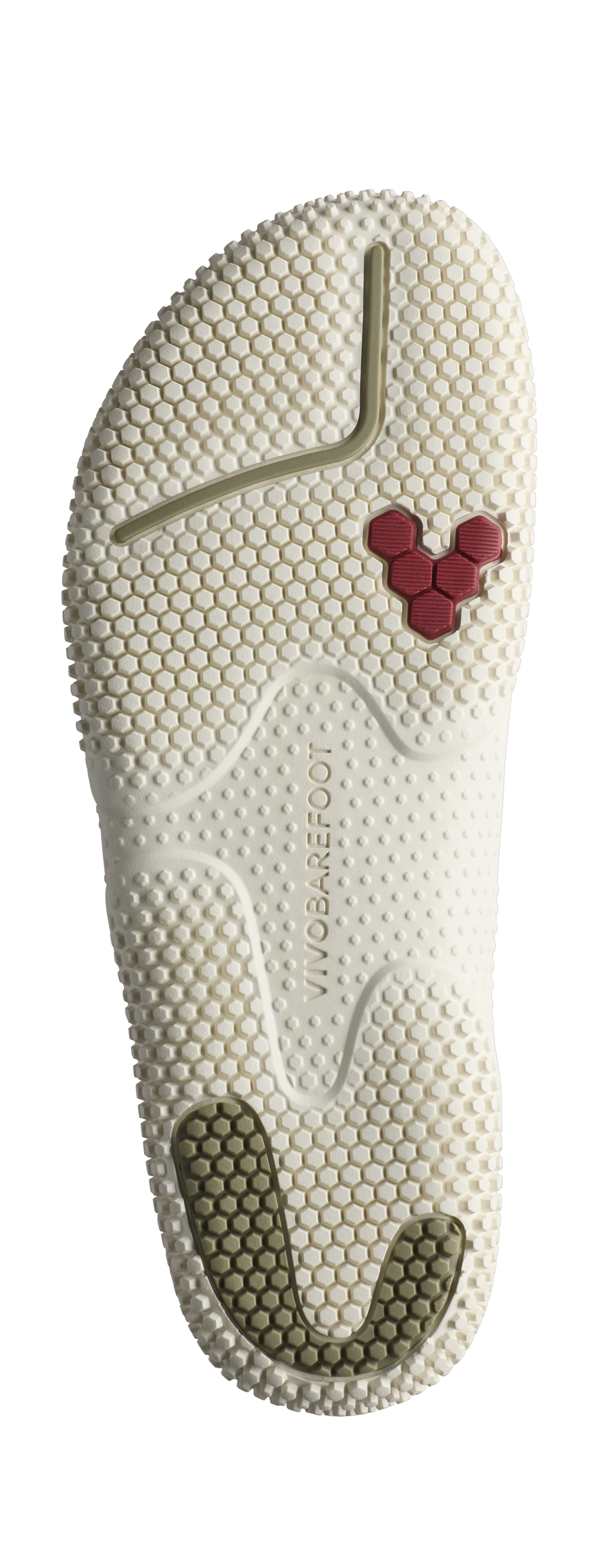 Vivobarefoot Motus Studio Ballet Womens barfodsballerina til kvinder i farven Sand, yderside af sål