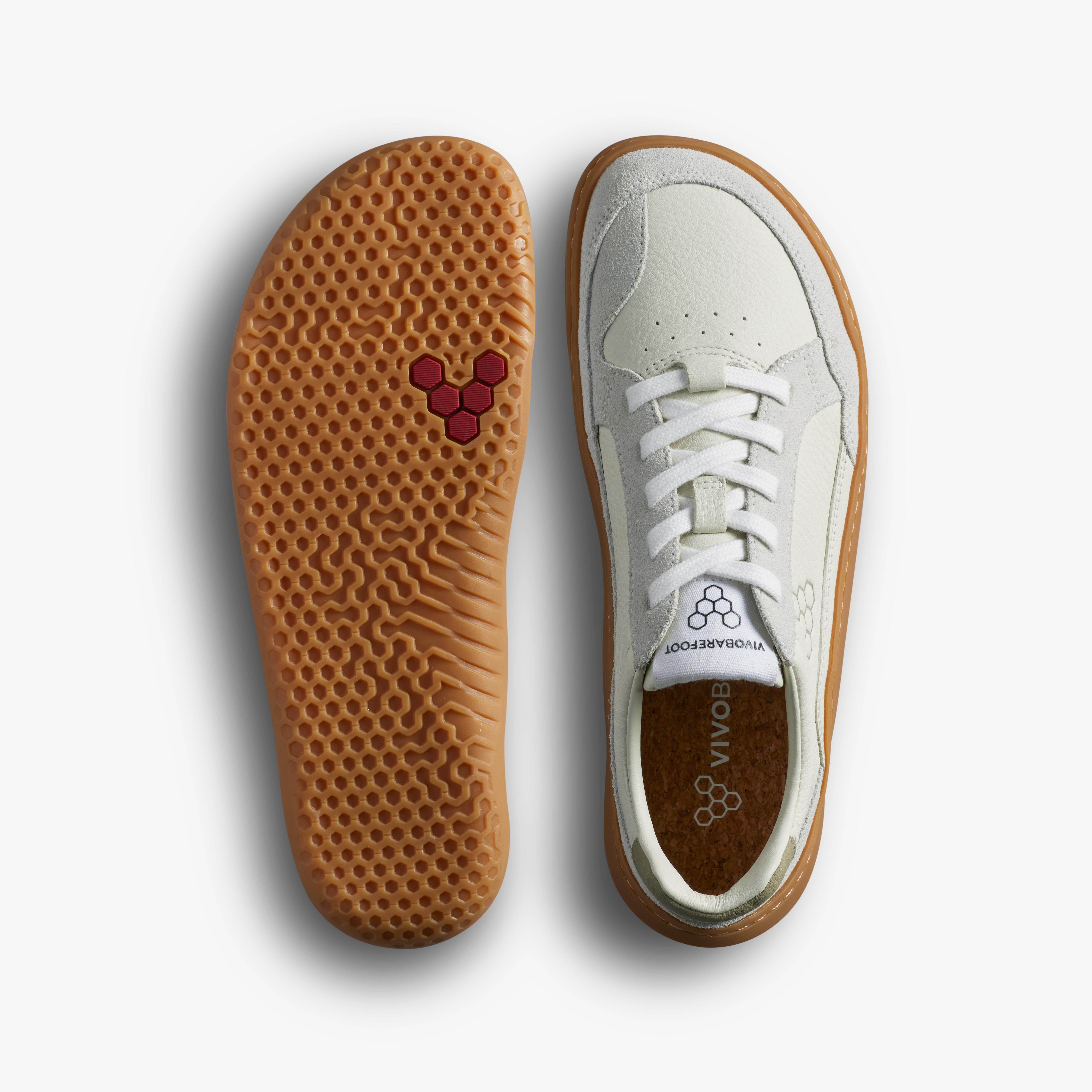 Vivobarefoot Gobi III Sneaker Leather Womens – Dusty Green – sole and top view