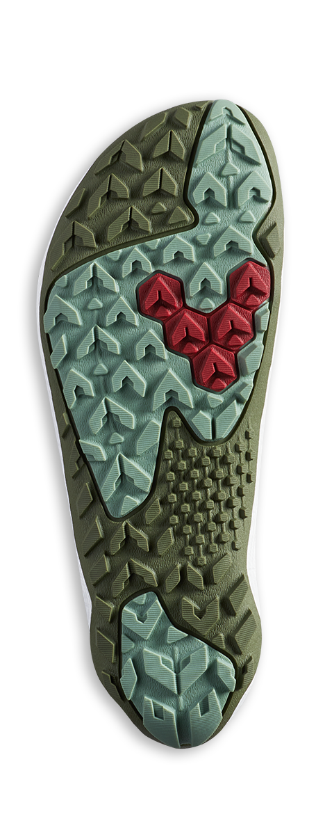 Vivobarefoot Primus Trail Flow Mid II Womens – Glacial Green – Outsole