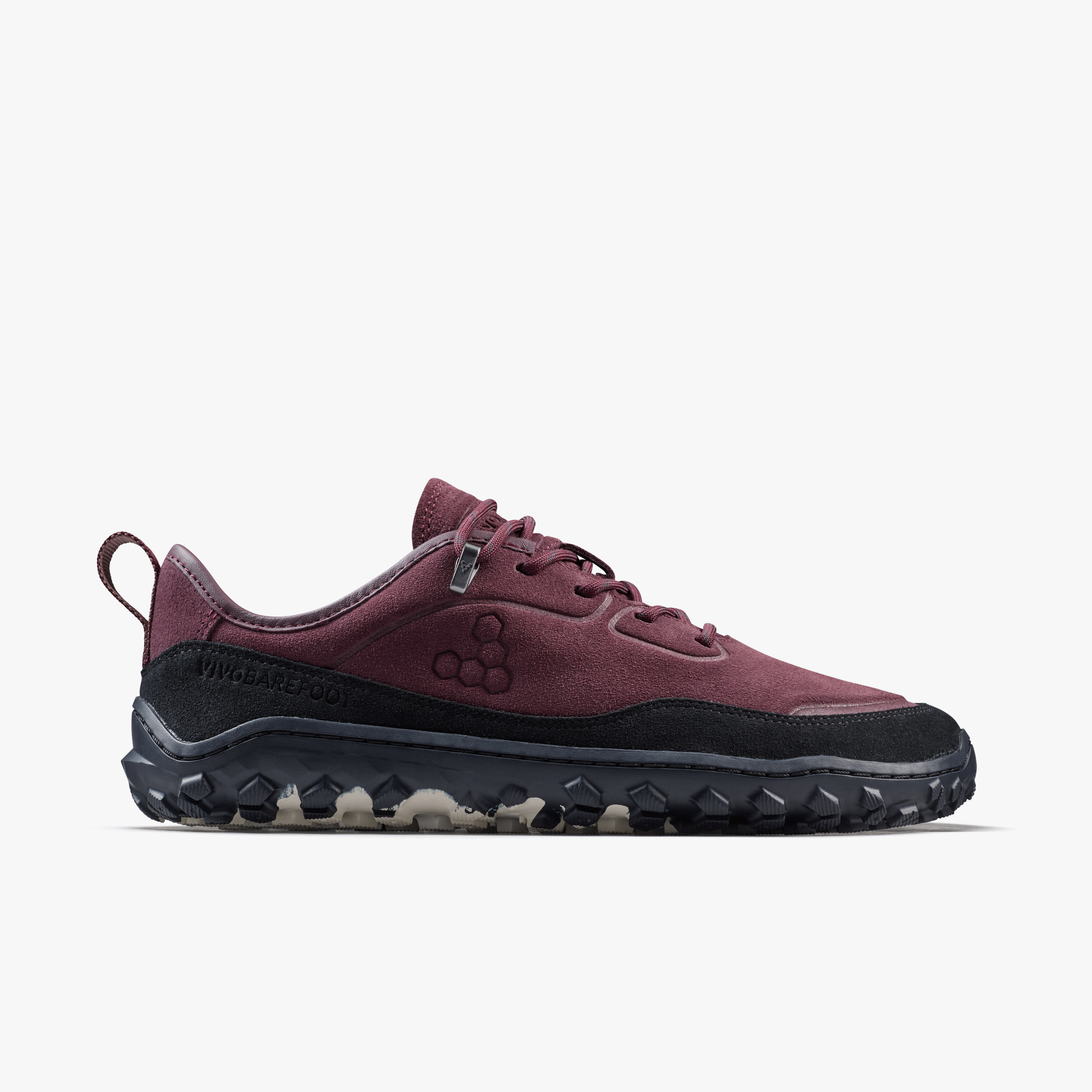 Vivobarefoot Tracker Leather AT Low II Suede Mens Fig, set fra siden