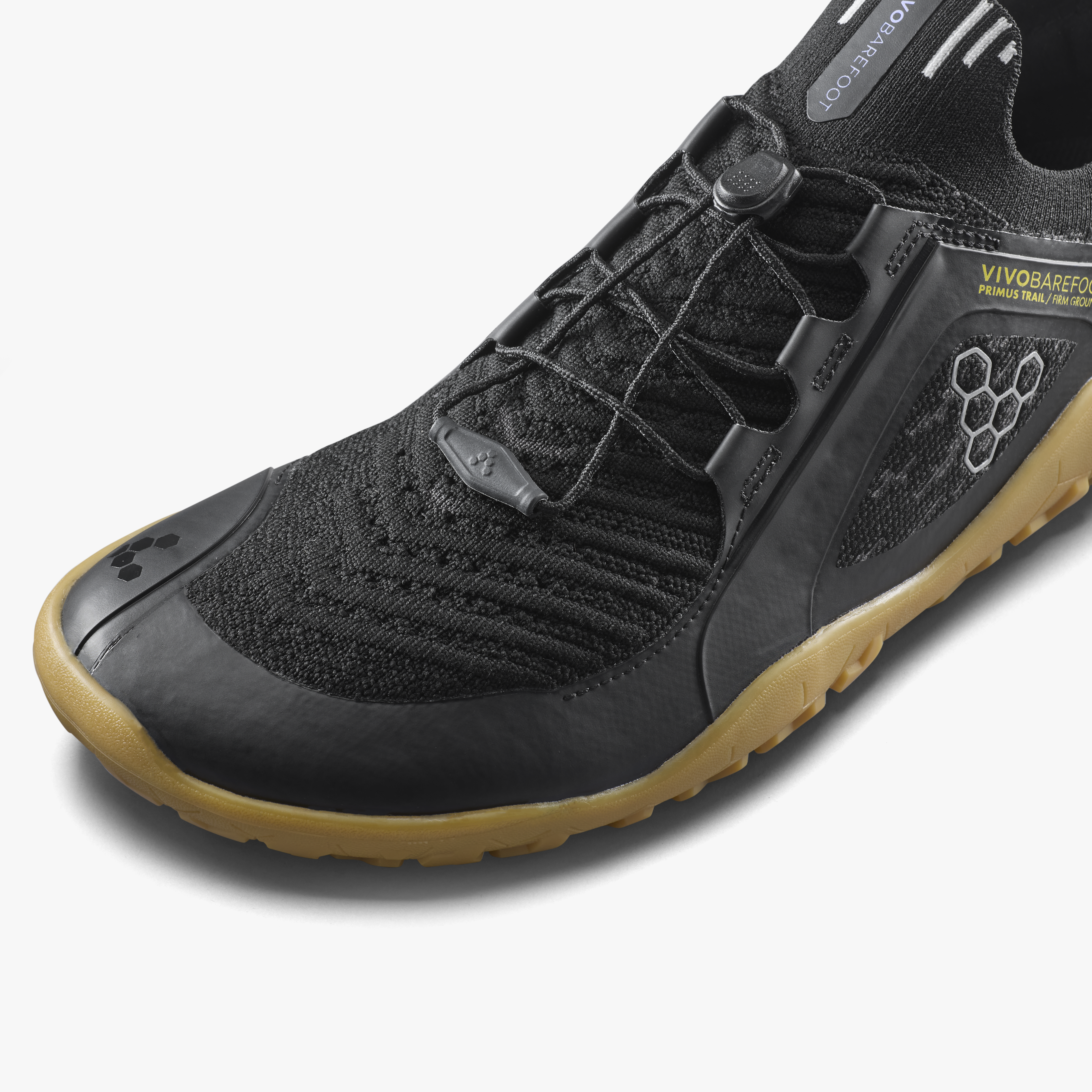 Vivobarefoot Primus Trail Knit FG Mens Eclipse Purple Heather, detalje nærbillede