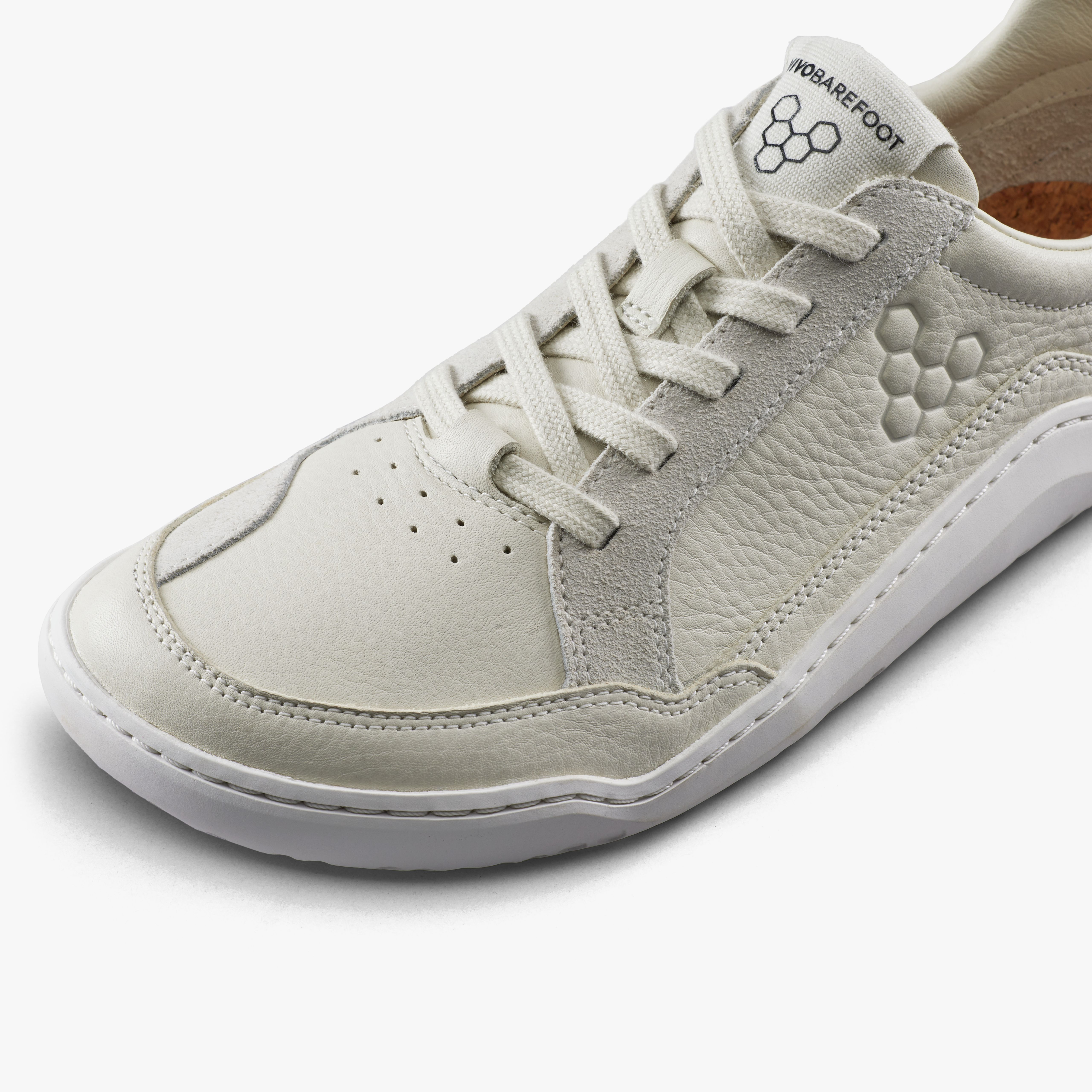 Vivobarefoot Gobi III Sneaker Leather Mens – Limestone – Closeup1