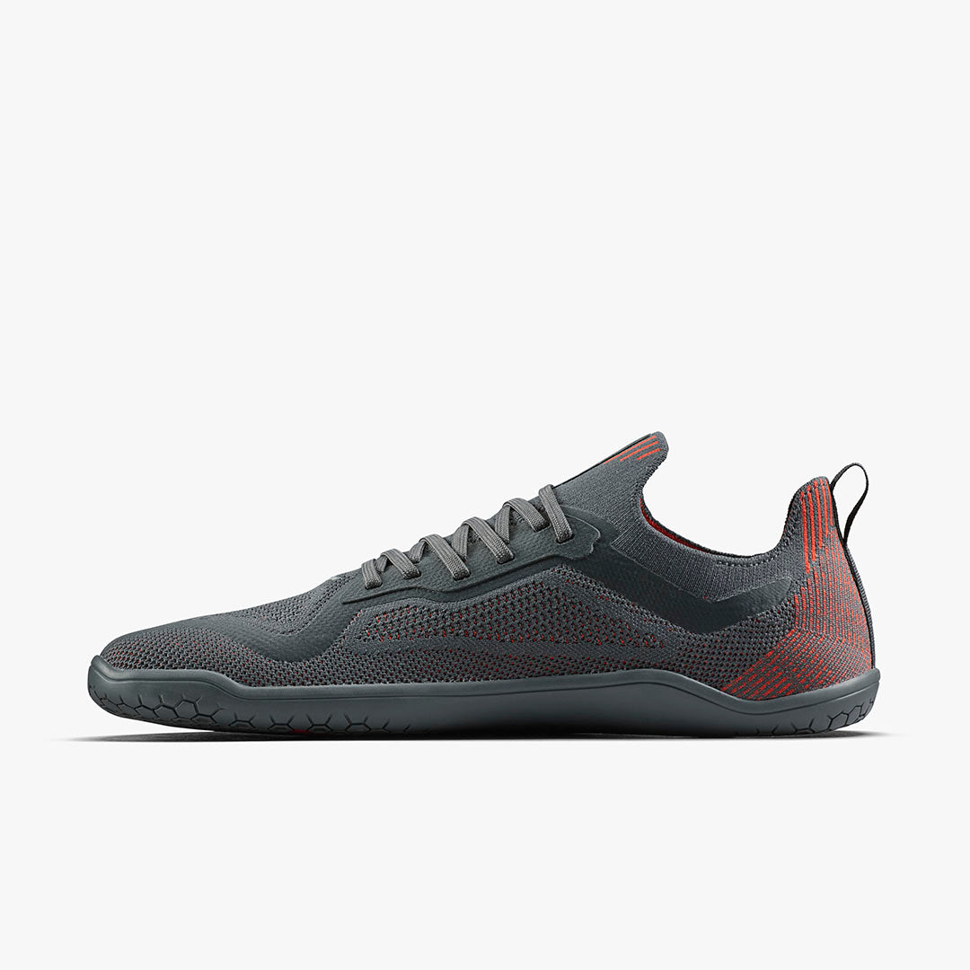 Vivobarefoot Primus Lite Knit Mens – Obsidian / Cherry Tomato