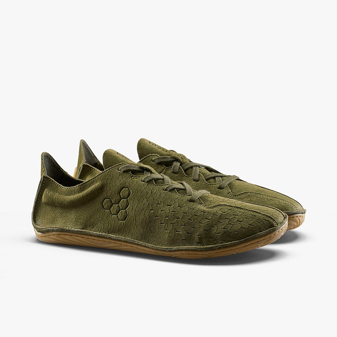 Vivobarefoot Sensus Mens – Dark Olive Cracked Leather