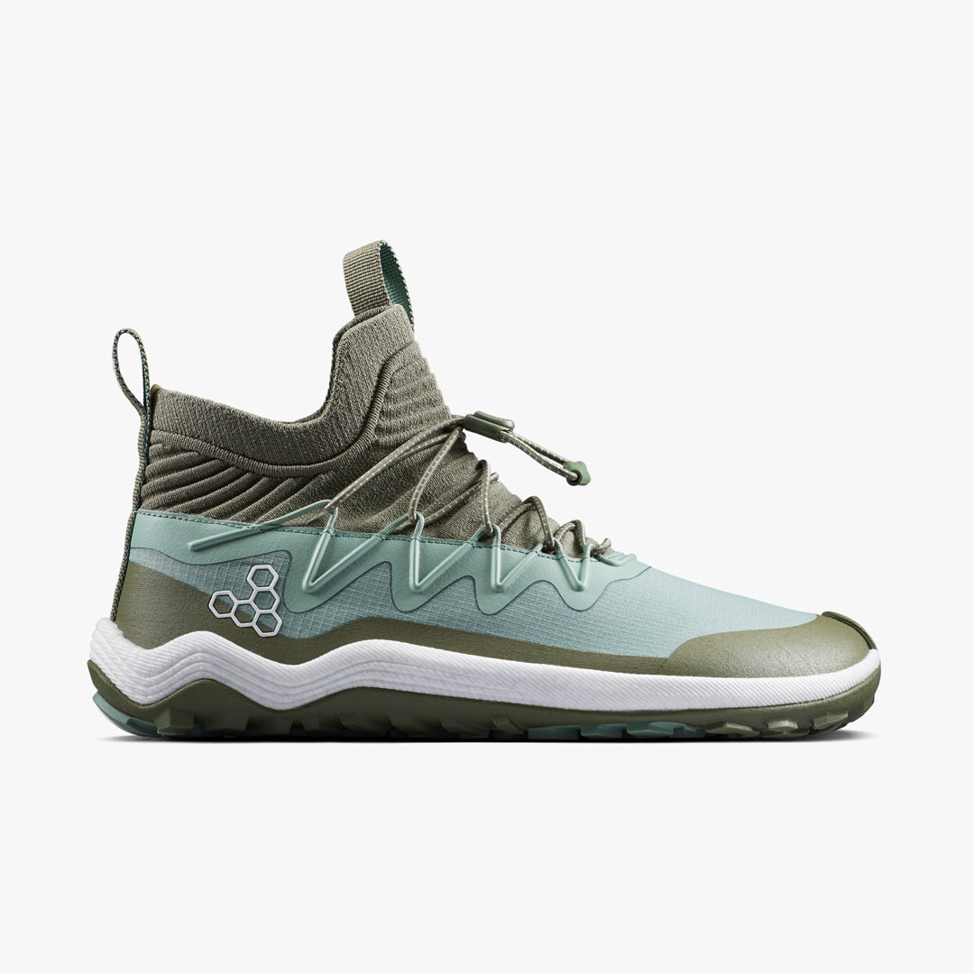 Vivobarefoot Primus Trail Flow Mid II Mens – Glacial Green – Side