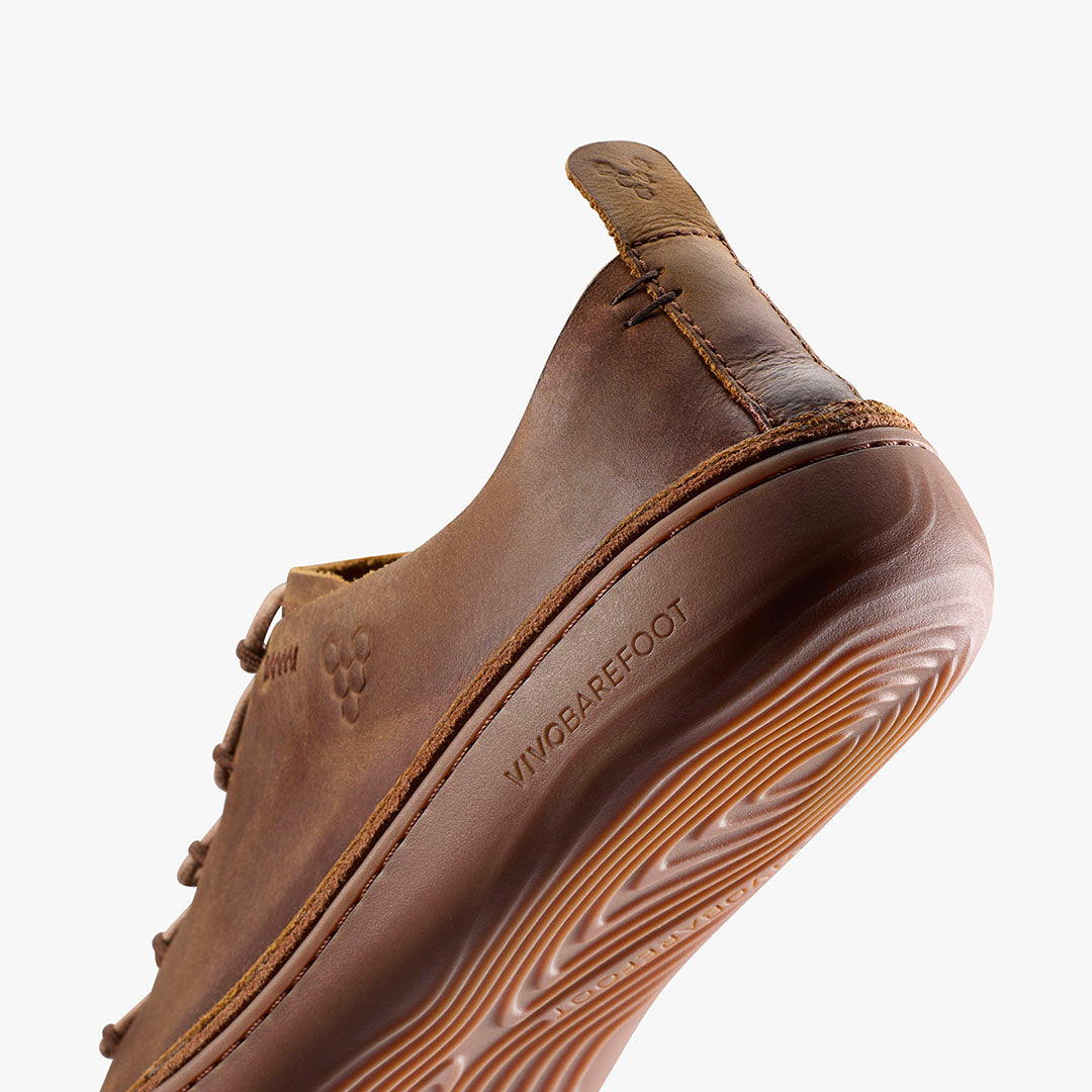 Vivobarefoot Sensus Moc Lace Up Leather Mens – Dark Tan