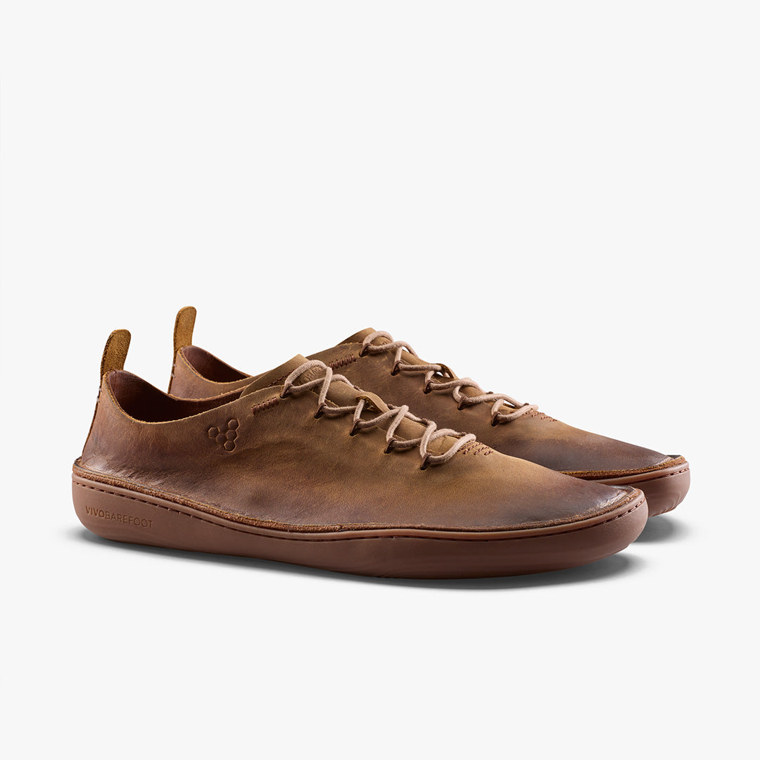 Vivobarefoot Sensus Moc Lace Up Leather Mens – Dark Tan