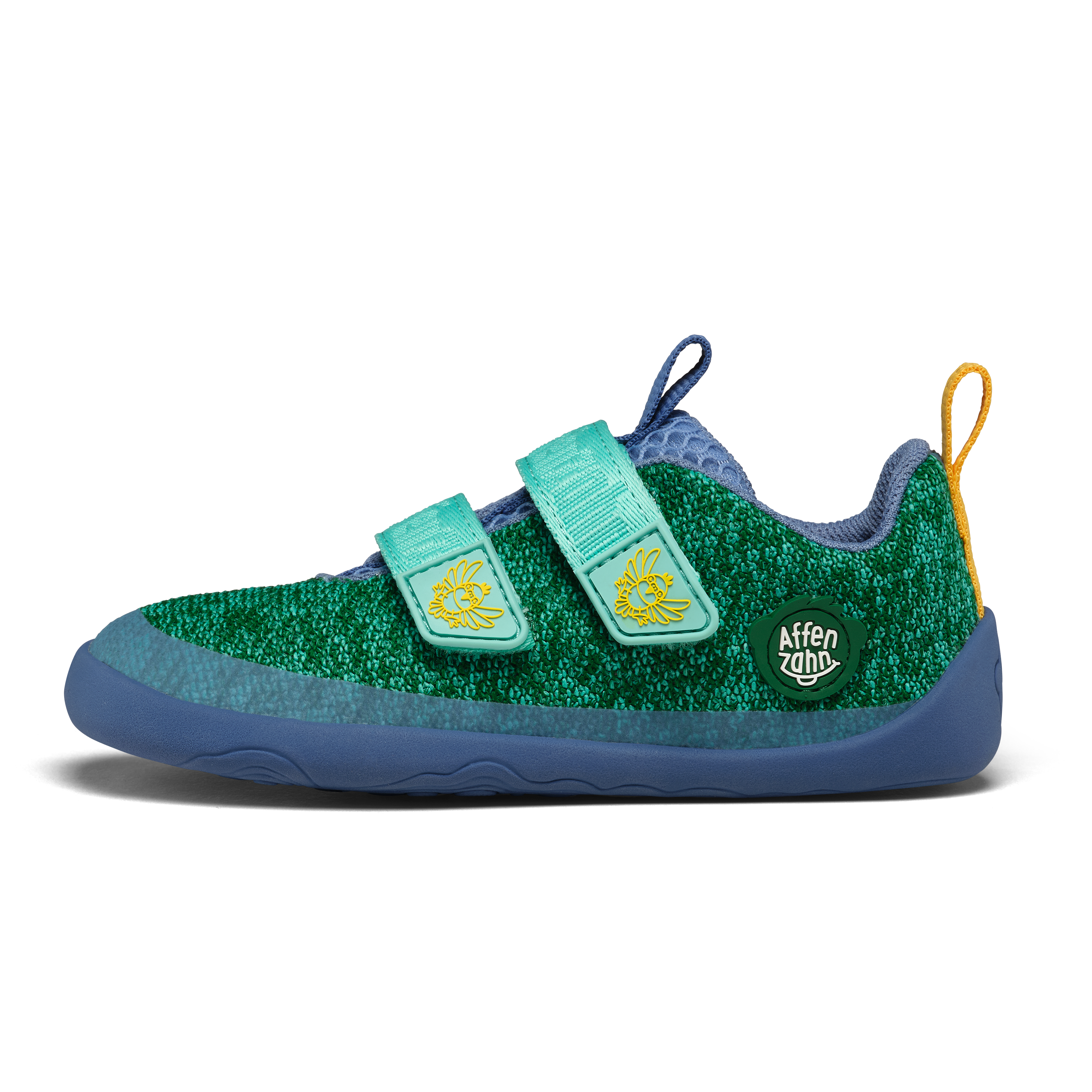 Affenzahn Sneaker Knit Happy barfodssko til børn i farven Bird of Paradise, detalje