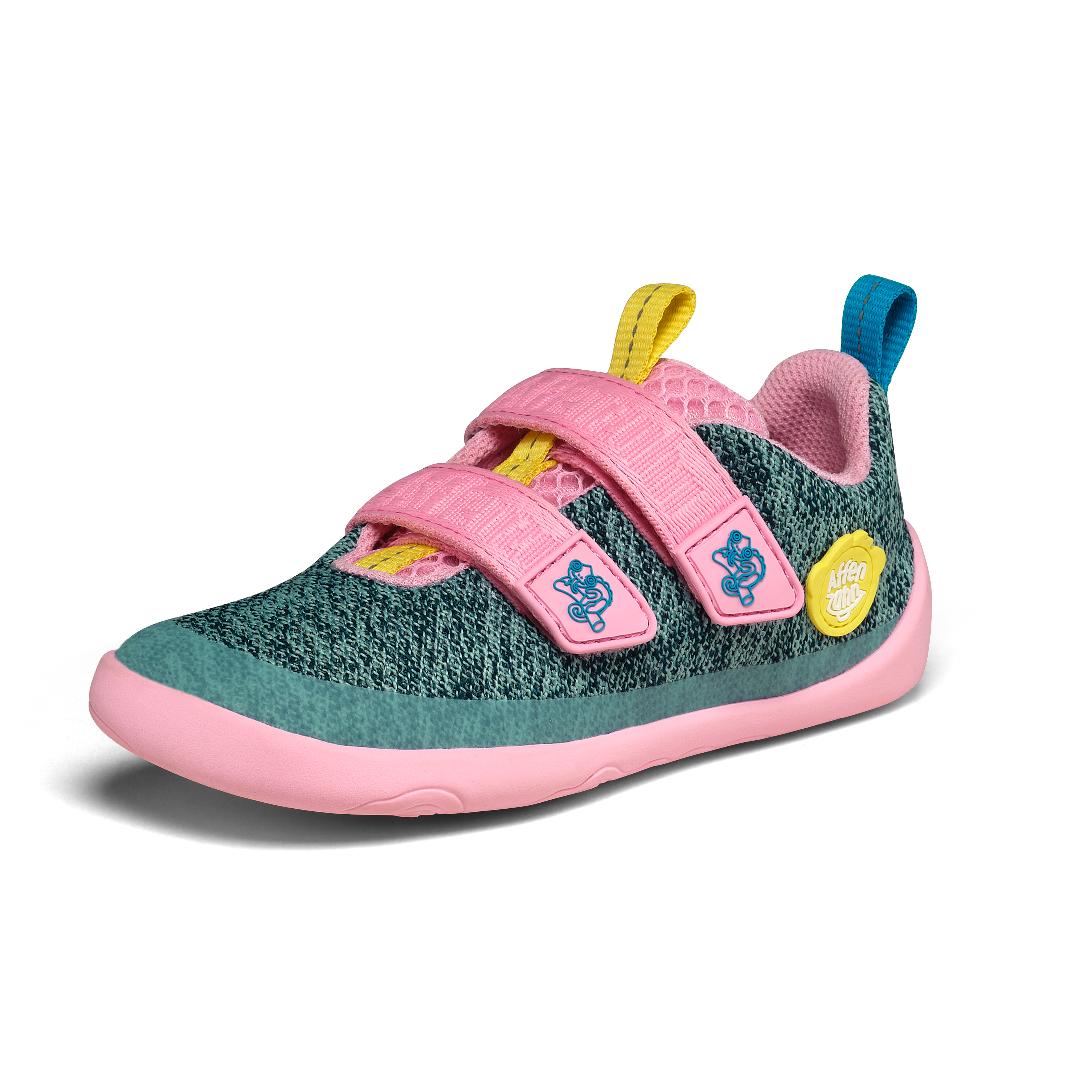 Affenzahn Sneaker Knit Happy barfodssko til børn i farven Chameleon, sål