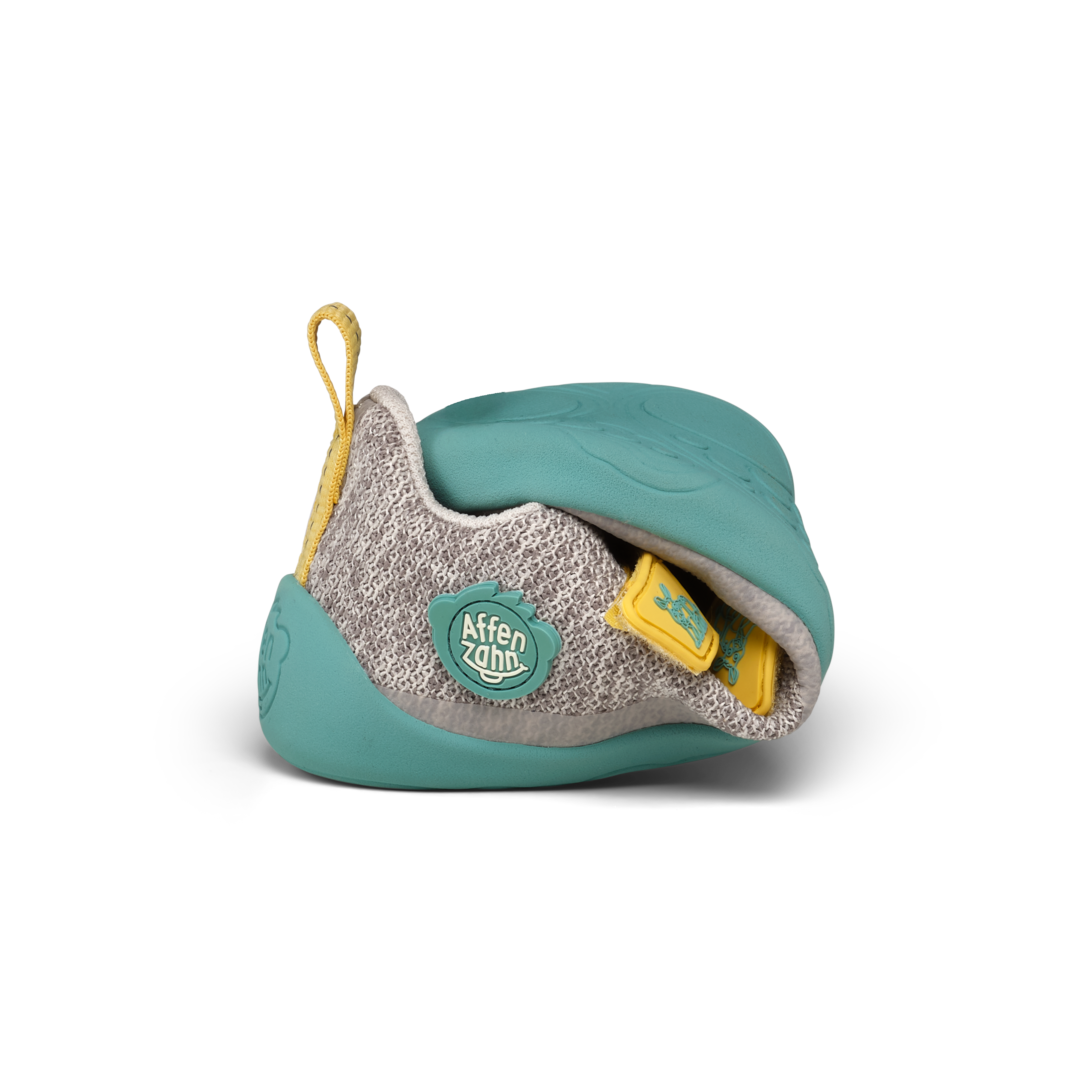 Affenzahn Sneaker Knit Happy barfodssko til børn i farven Rhino, set ovenfra