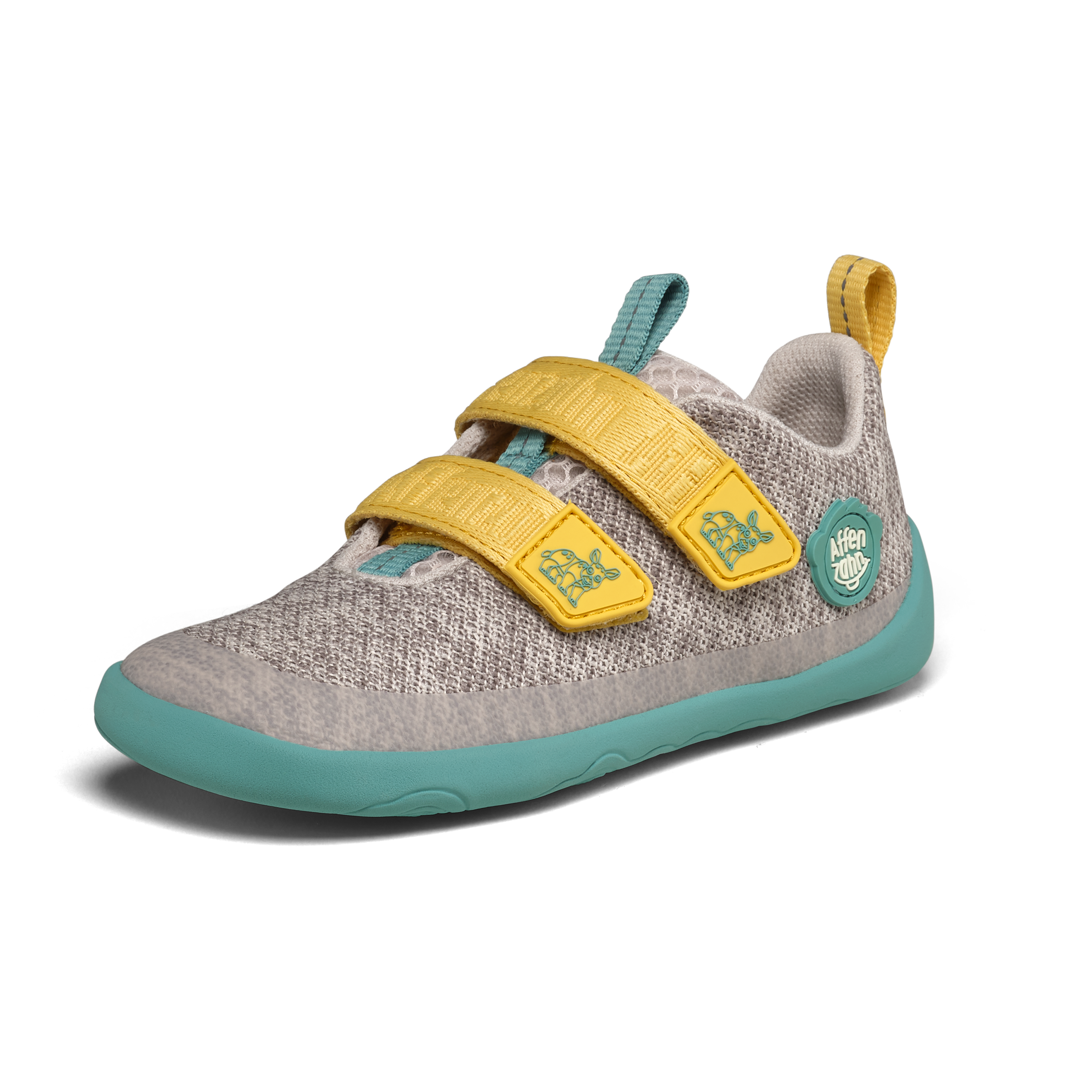 Affenzahn Sneaker Knit Happy barfodssko til børn i farven Rhino, sål