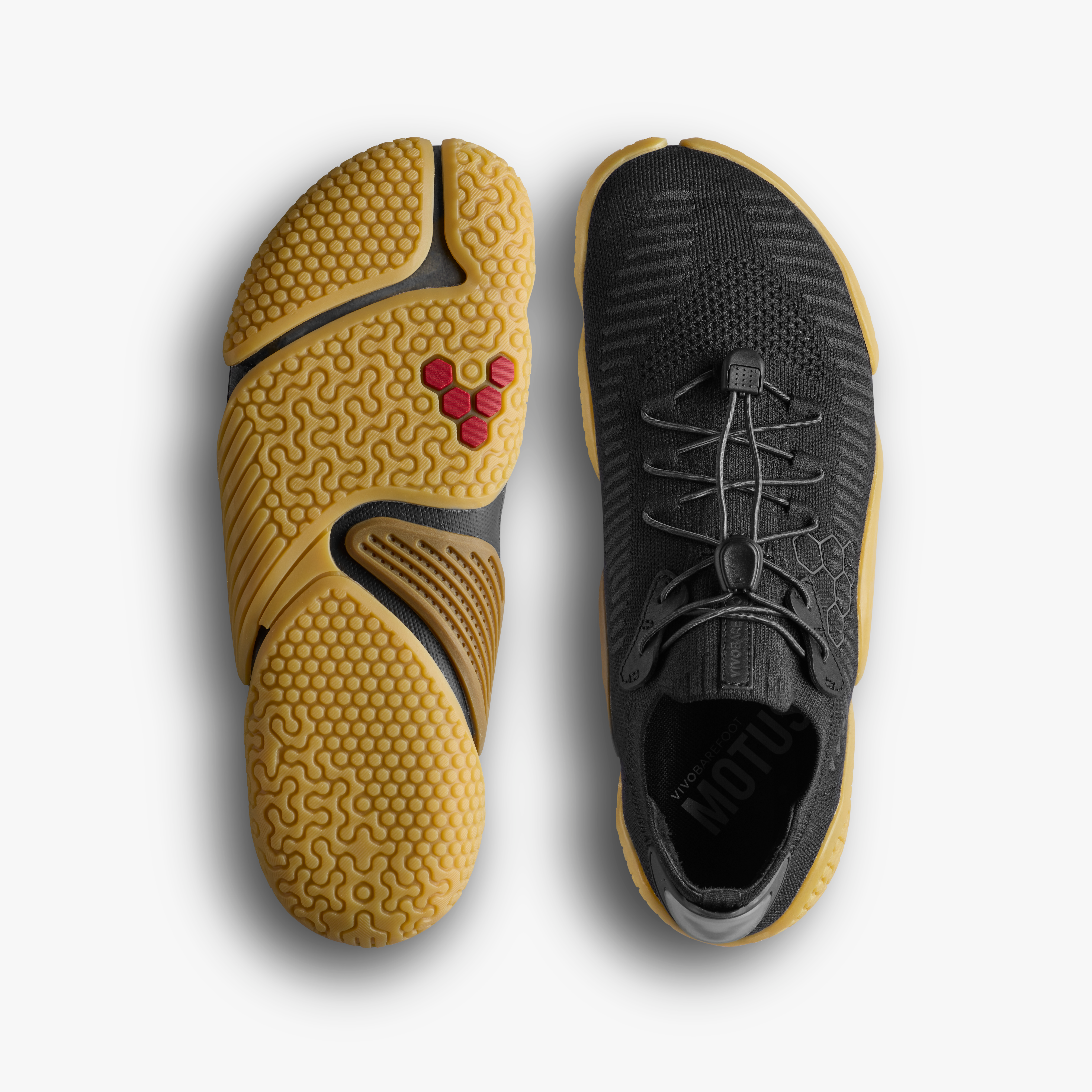 Vivobarefoot Motus Flex Natural Womens Obsidian - Sole and top view
