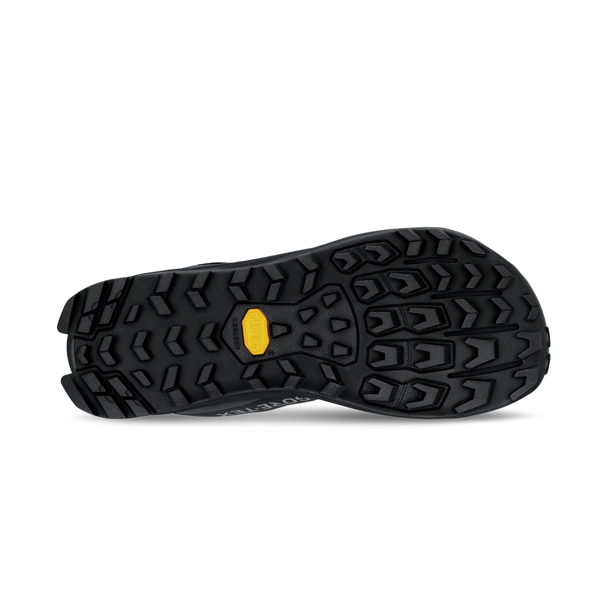 Vibram Megagrip-ydersål på Altra Lone Peak 9+ GTX vandresko til damer i Black/Black