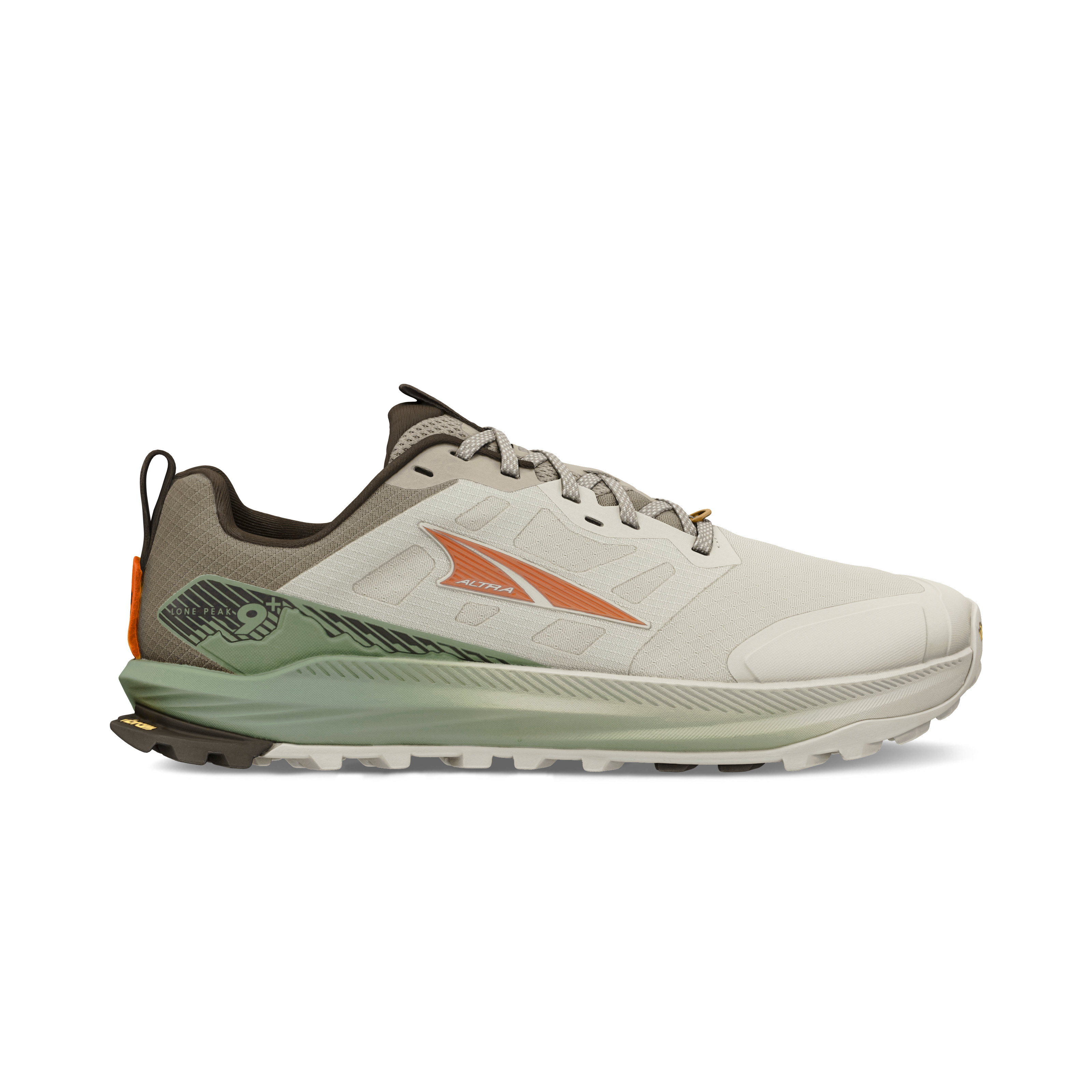 Altra Lone Peak 9+ vandresko til herre i farven Basalt, set fra siden