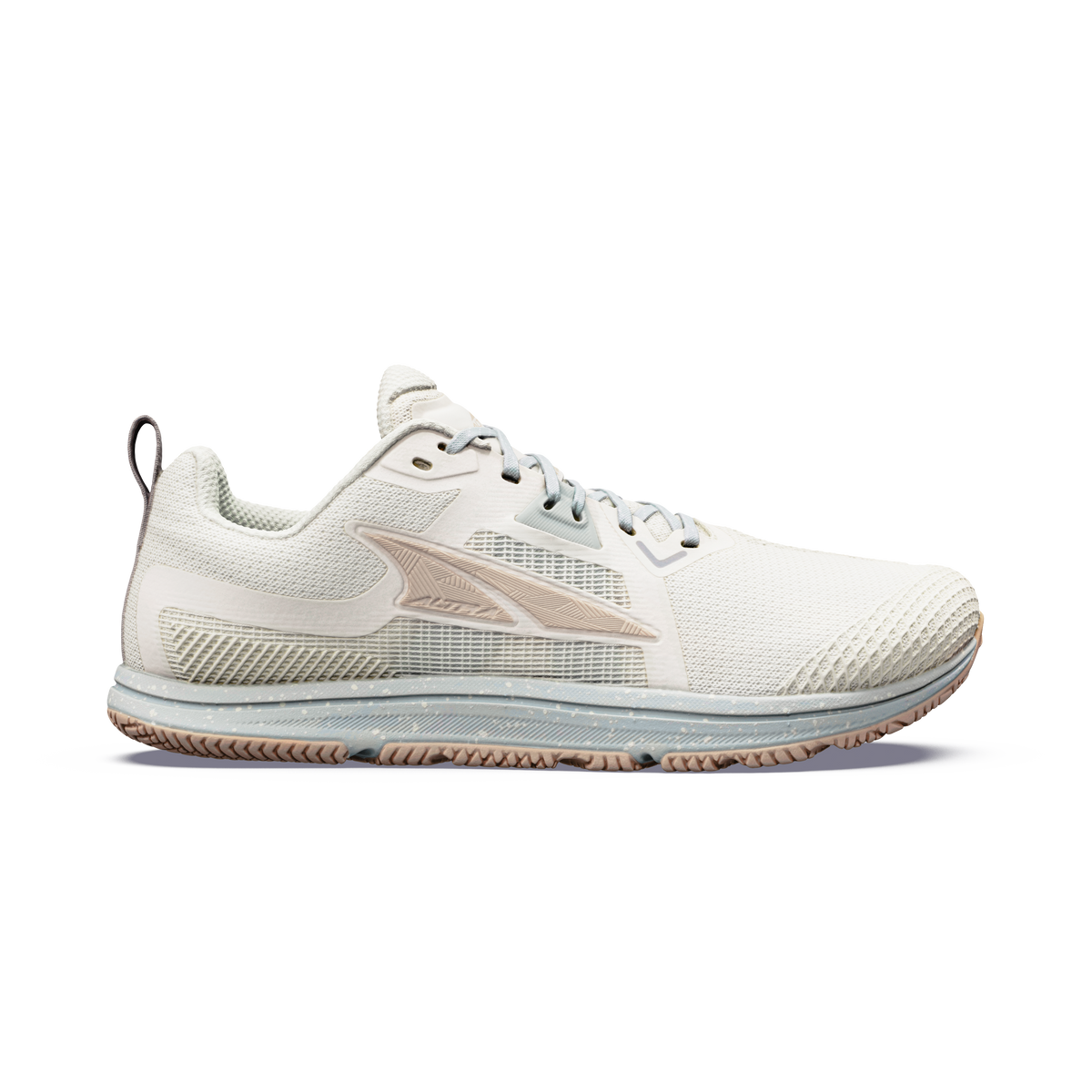 Altra Solstice XT 3 træningssko til dame i Tofu/Doeskin/Blue Fox, set fra ydersiden