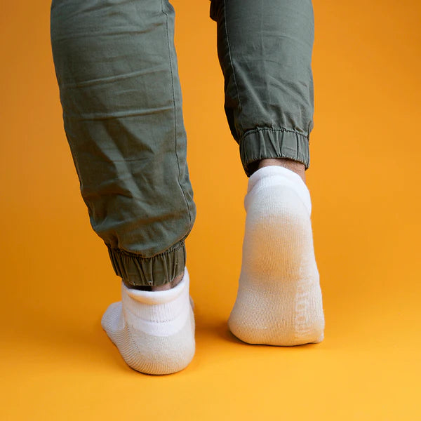 My Foot Function Wide Socks – Ankle Length – White & Ivory