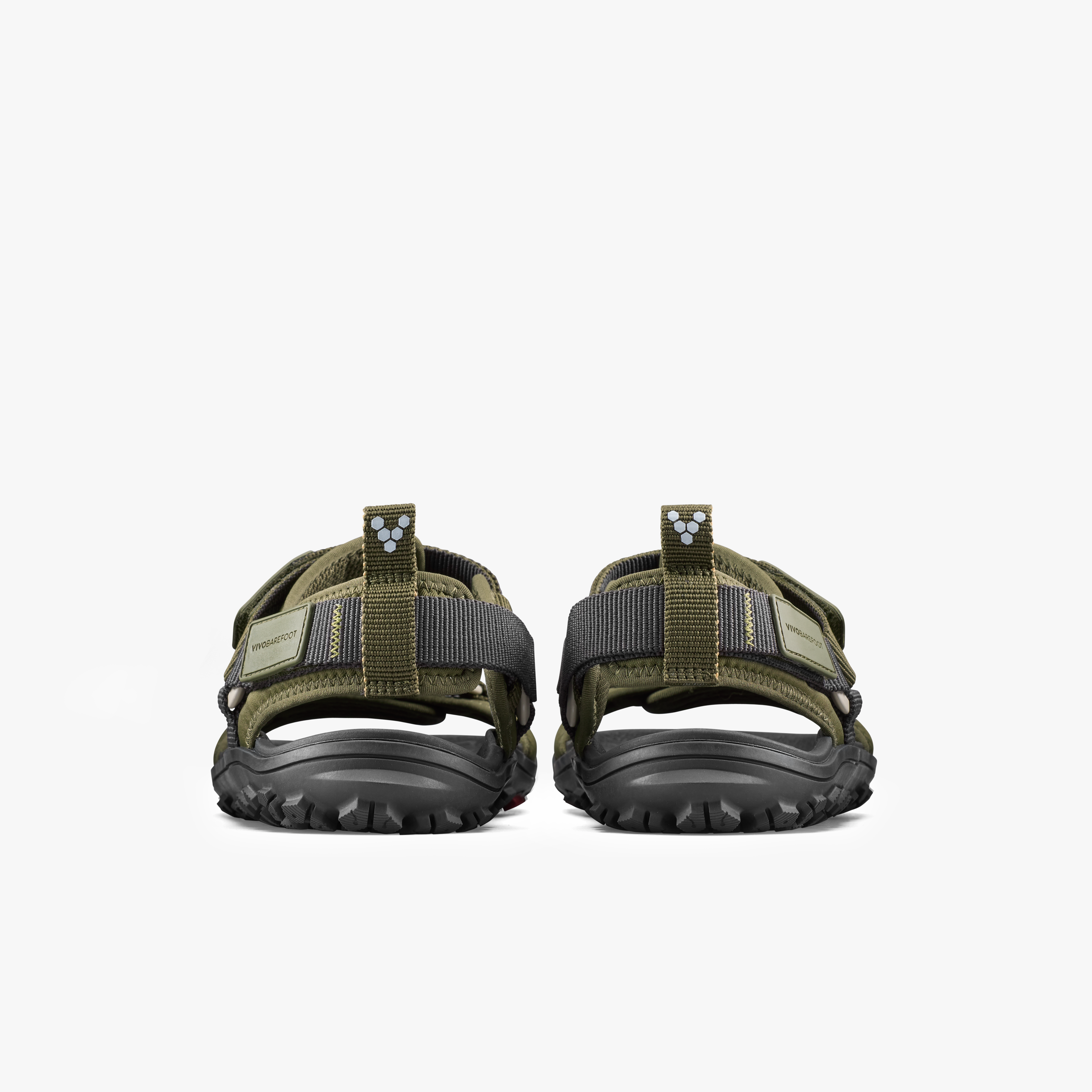 Vivobarefoot Tracker Ora Sandal Mens Dark Olive, set bagfra