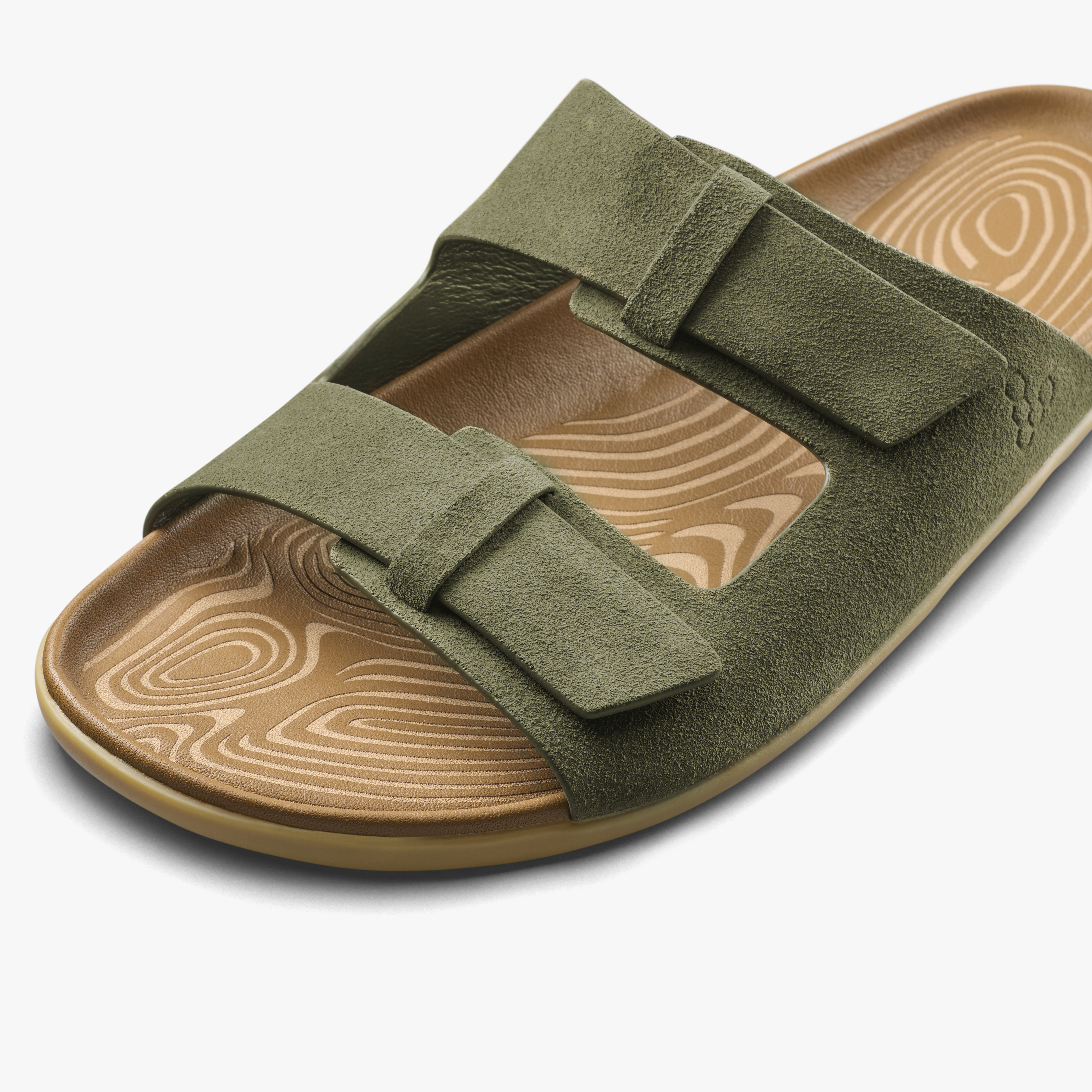 Vivobarefoot Sensus Yin Slide Mens – Dark Olive, nærbillede