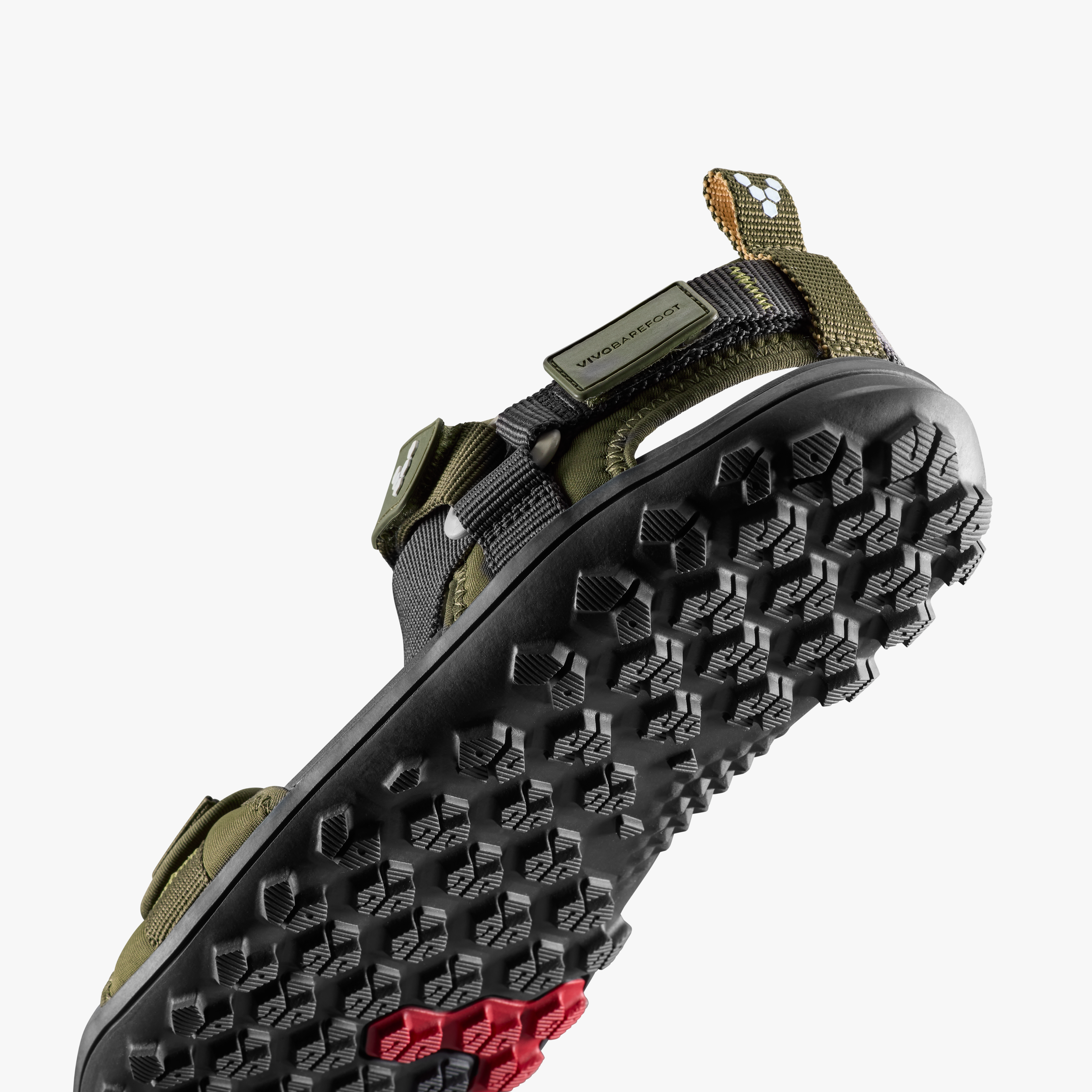 Vivobarefoot Tracker Ora Sandal Mens Dark Olive, nærbillede 2