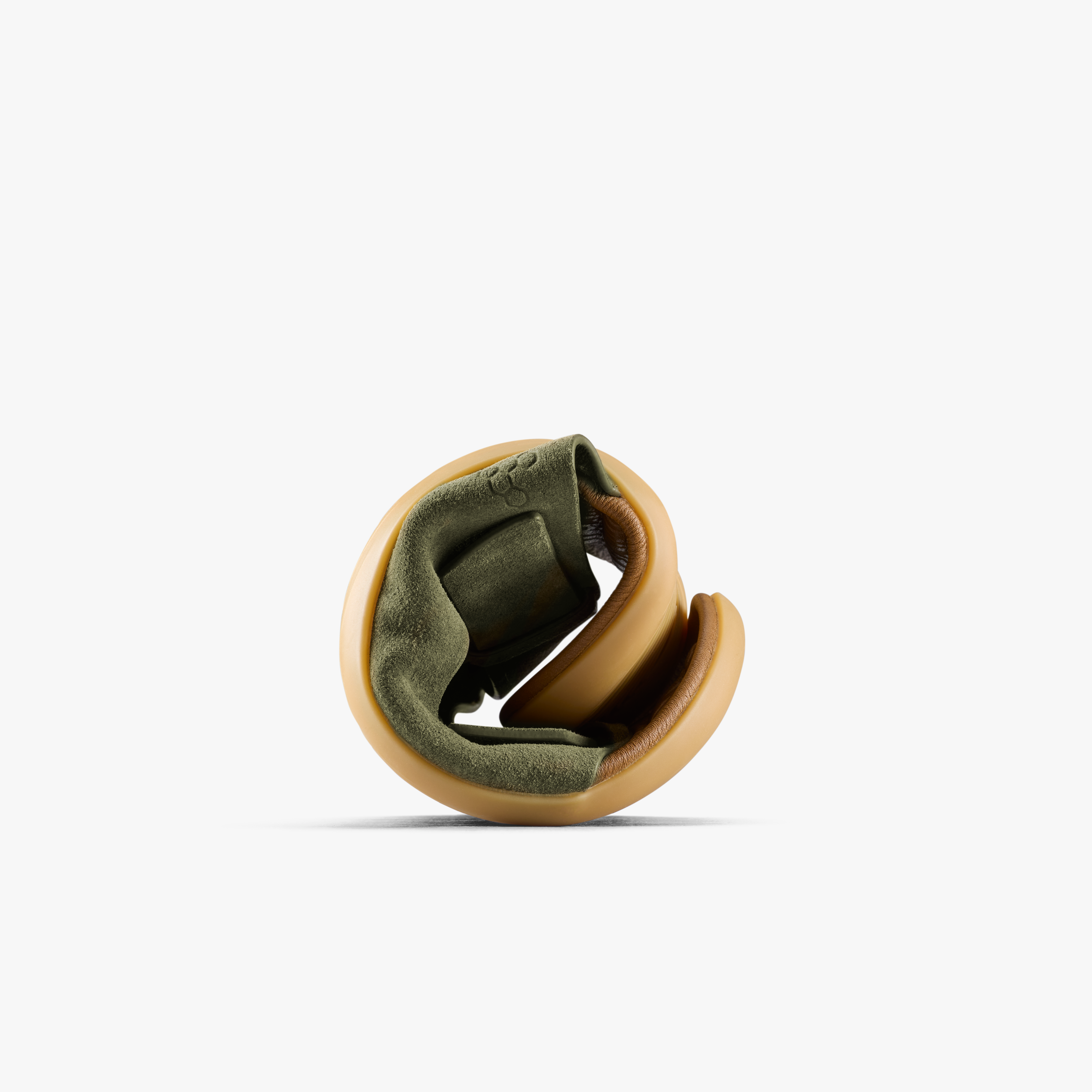 Vivobarefoot Sensus Yin Slide Mens – Dark Olive, bøjet