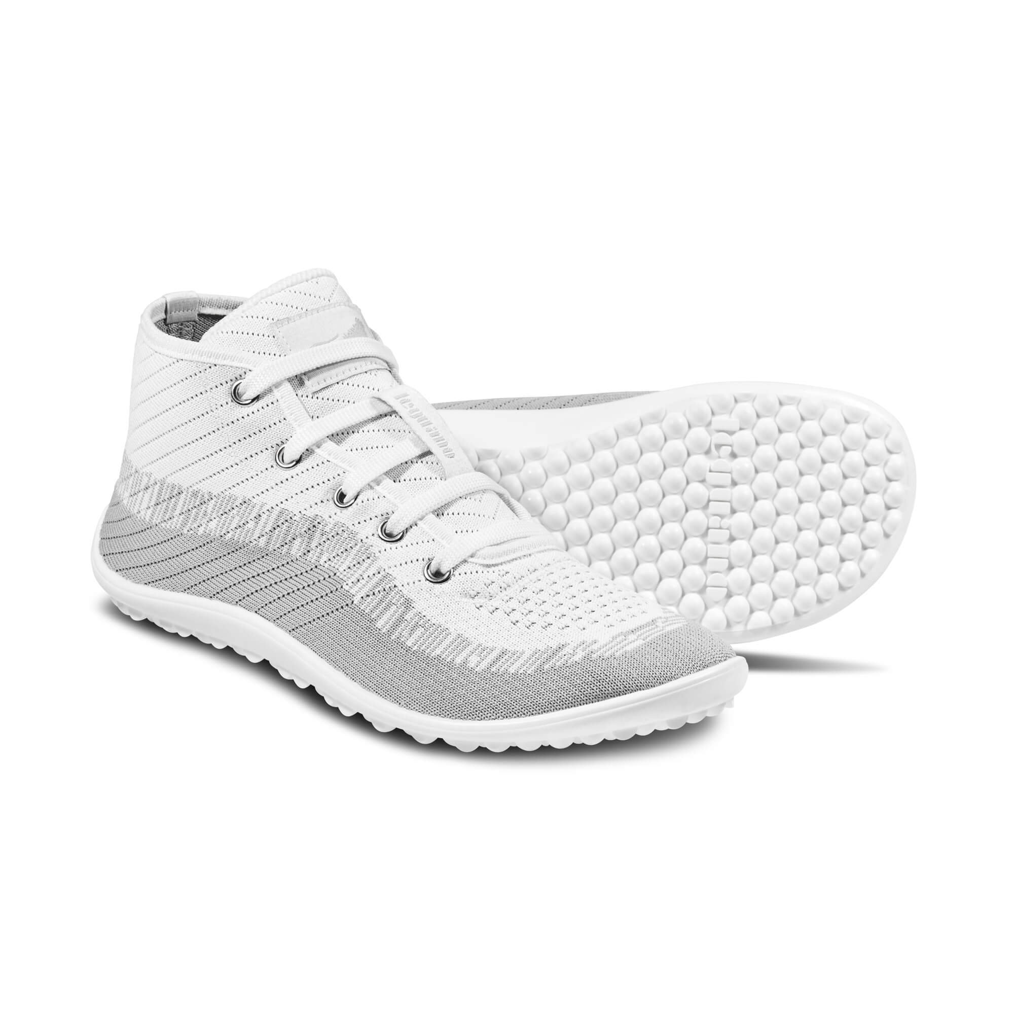 Leguano Stream barfods high ankle sneakers til kvinder og mænd i farven white, par