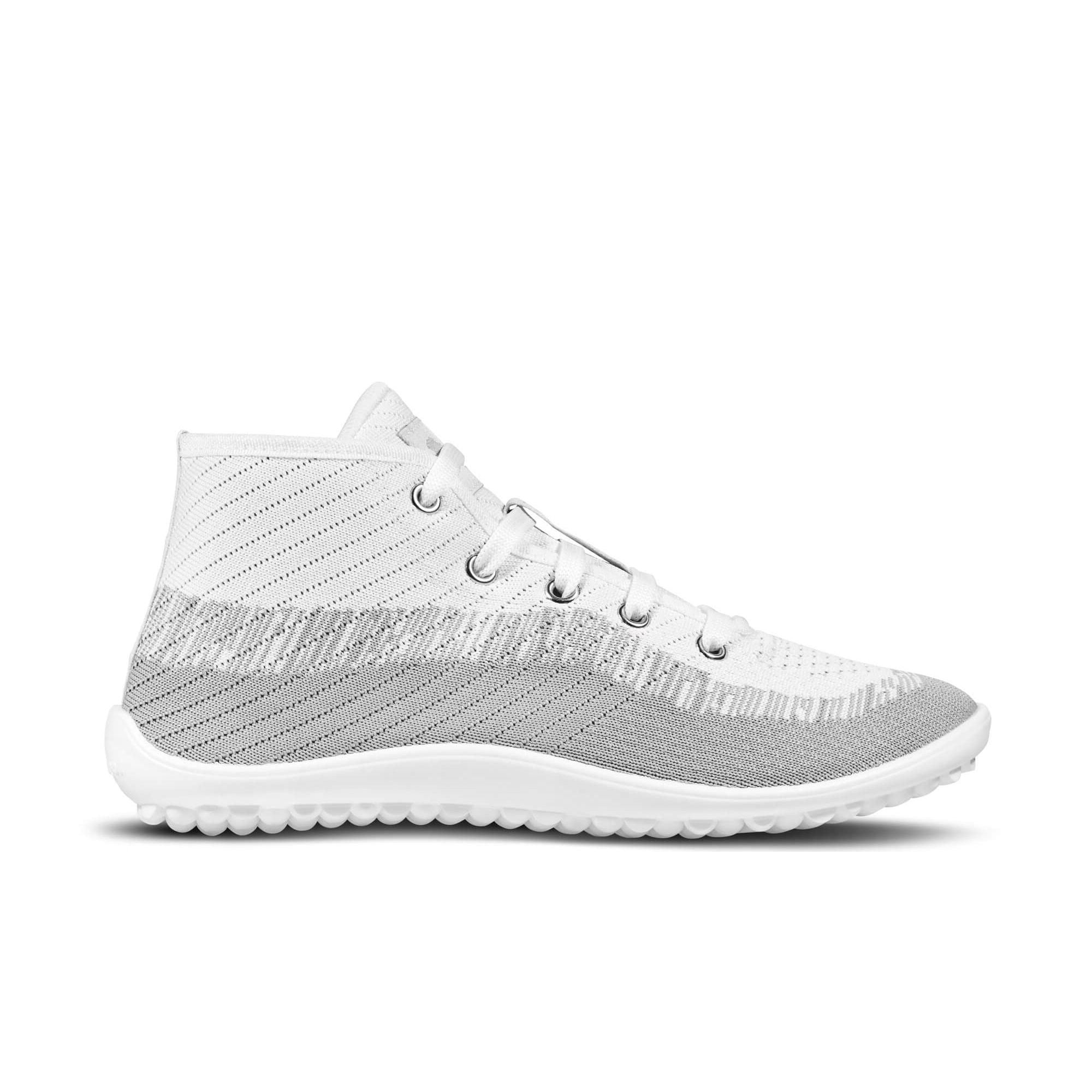 Leguano Stream barfods high ankle sneakers til kvinder og mænd i farven white, yderside