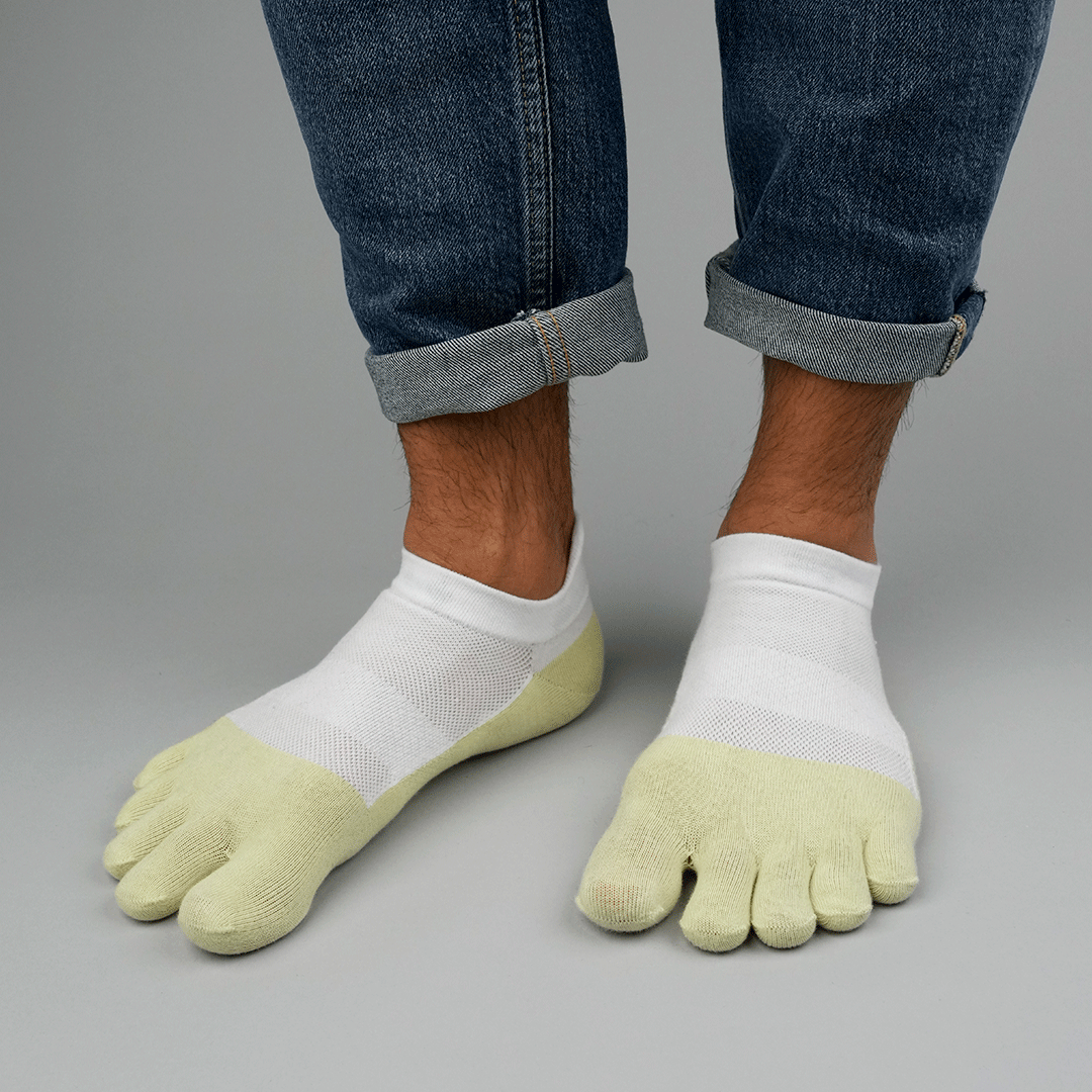 My Foot Function Tåsokker - No-Show Length - White / Jade