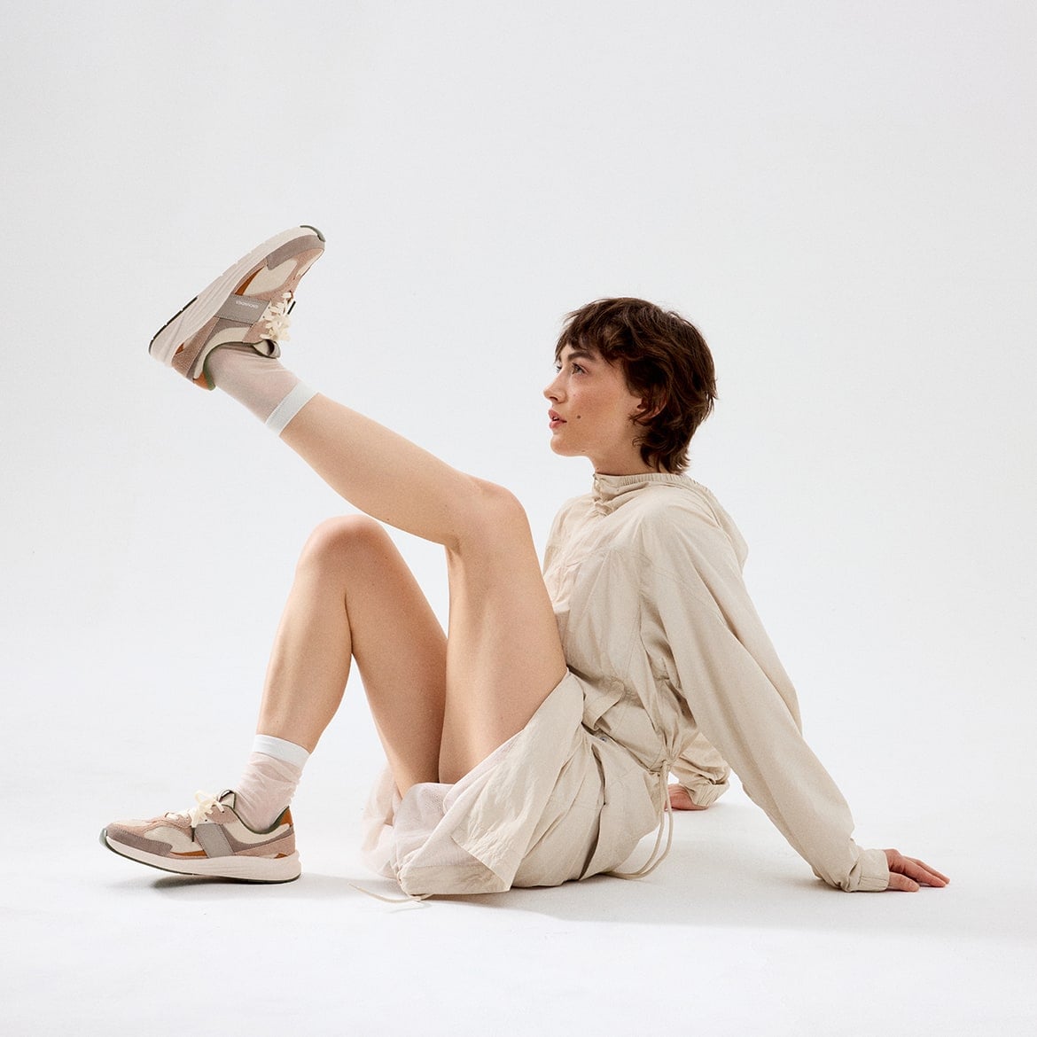 Groundies Starlite 2.0 Womens – Beige/Caramel, set fra siden