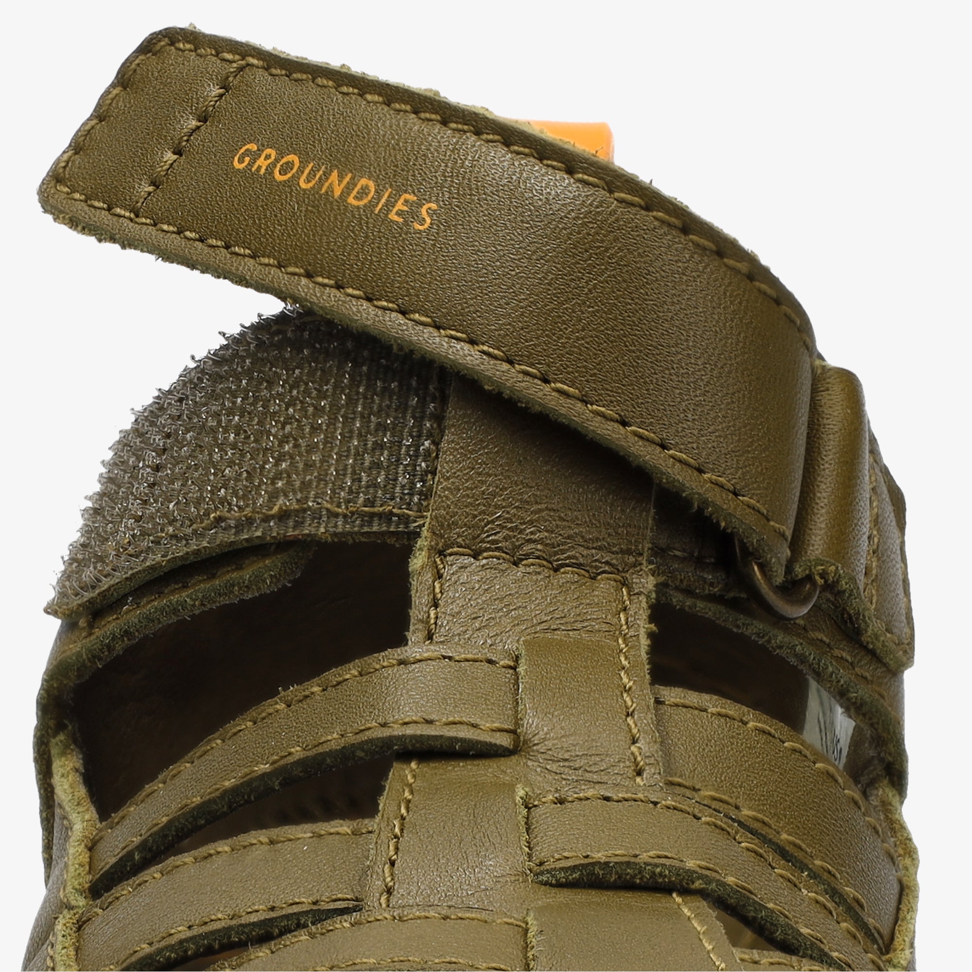 Groundies Noto 2.0 Kids – Khaki/Orange, set oppefra