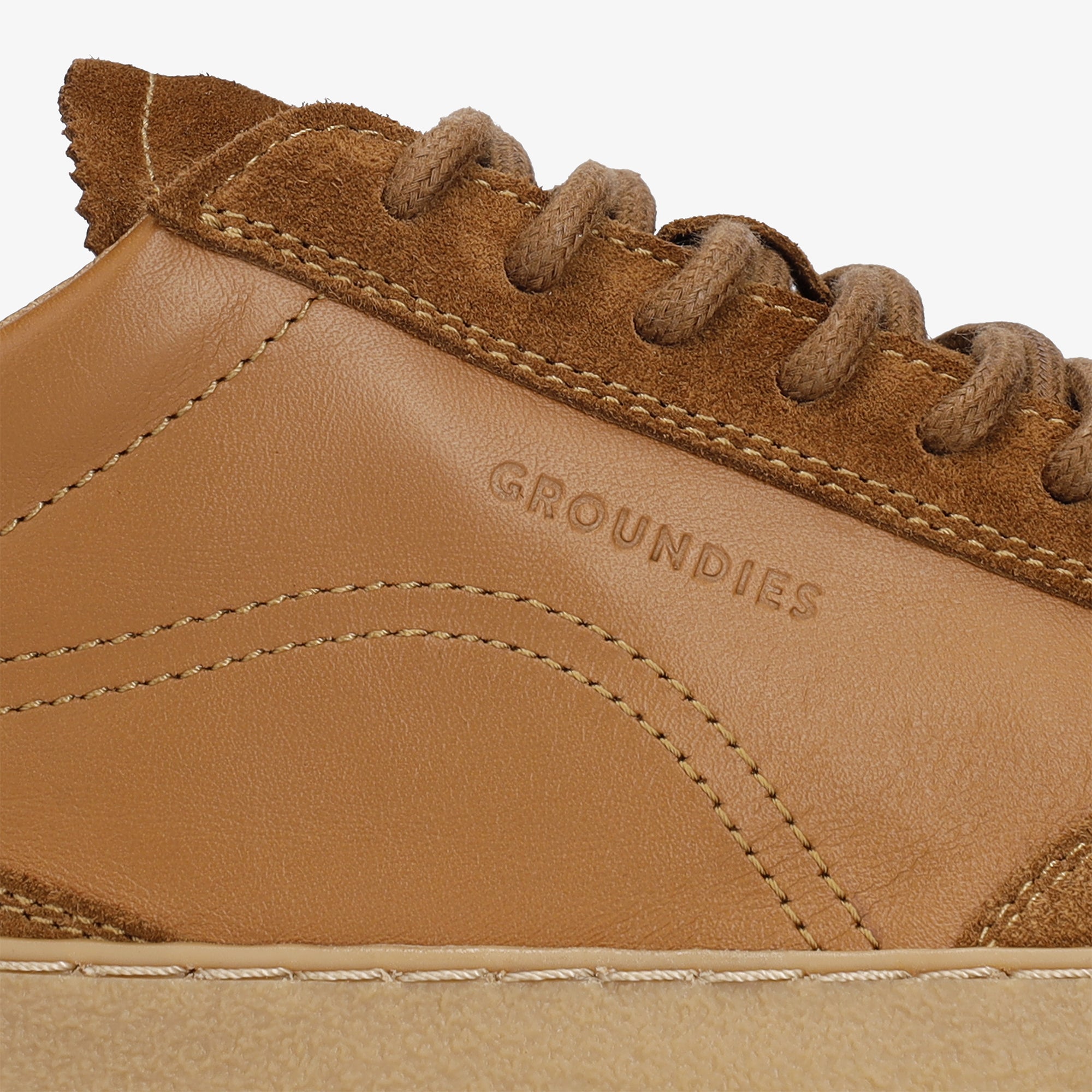 Groundies Panama Soft Mens – Caramel, set oppefra