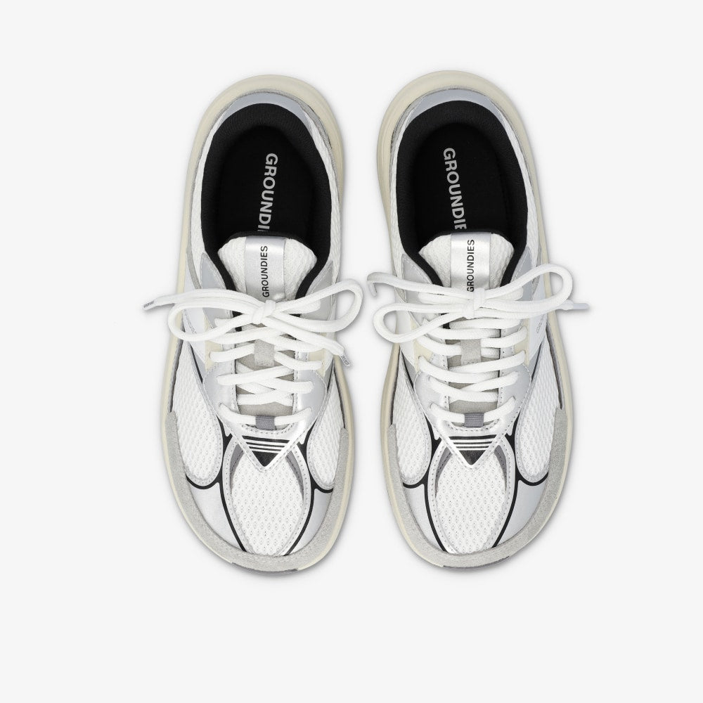 Groundies Starlite 2.0 Mens – White/Silver/Black, sål