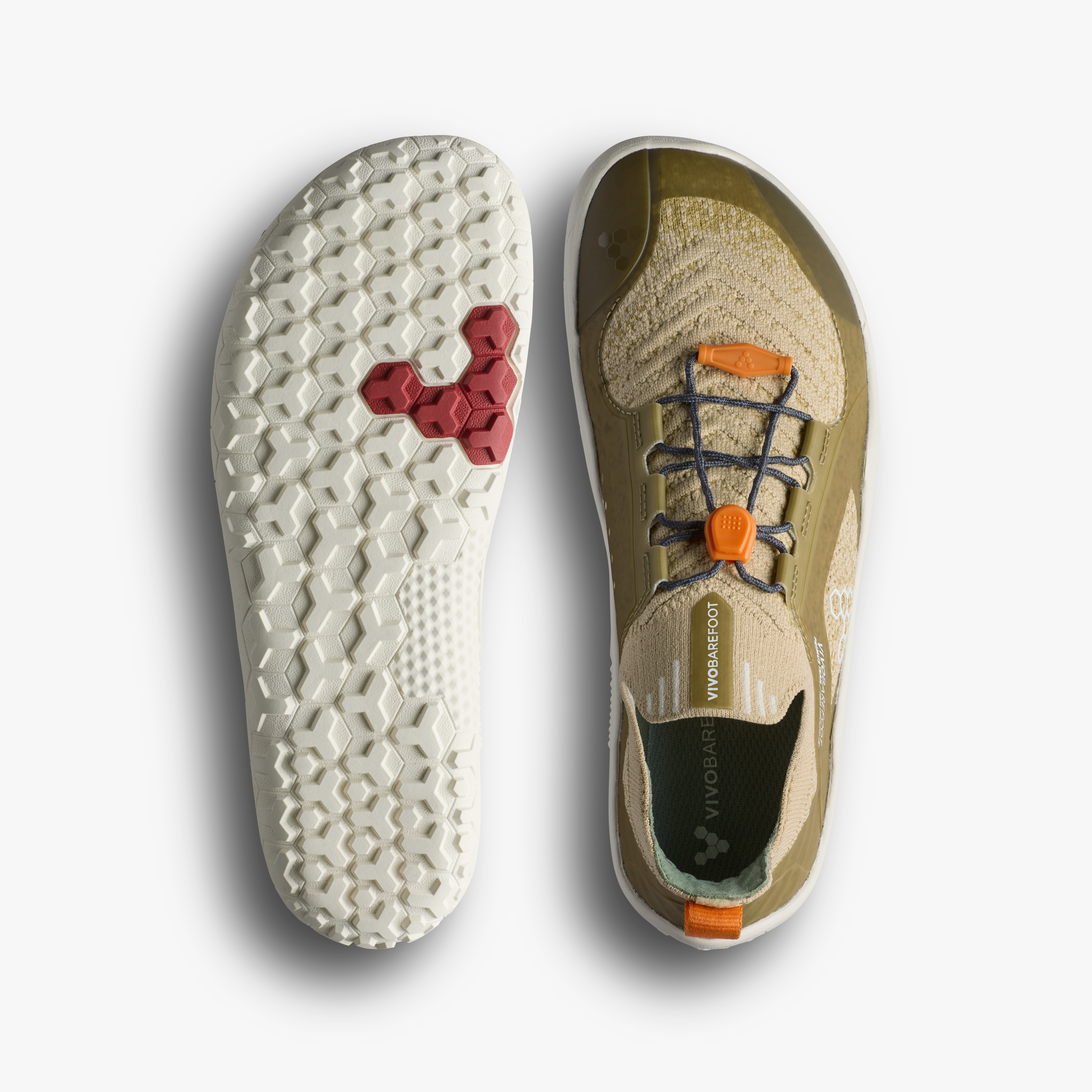 Vivobarefoot Primus Trail Knit FG Juniors – Peyote, sål og top