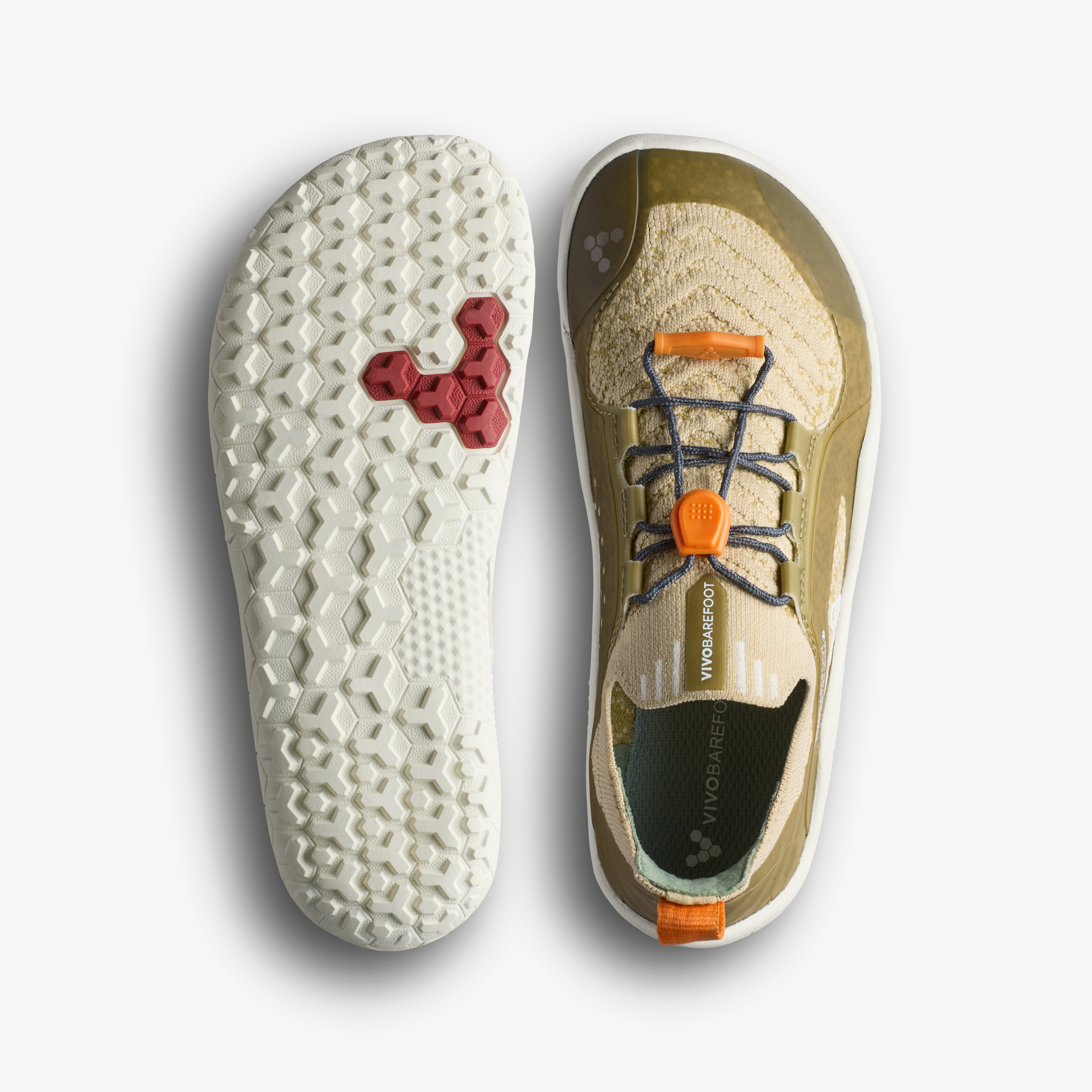 Vivobarefoot Primus Trail Knit FG Kids Peyote, sål og top