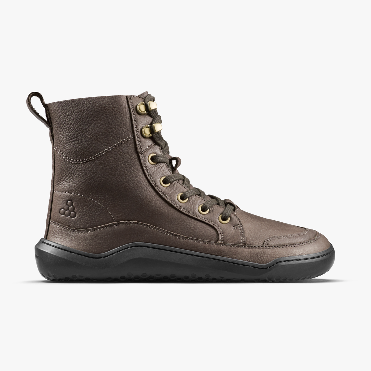 Vivobarefoot Gobi Boot II i brunt Mole-læder, barfodsstøvle til mænd set fra siden