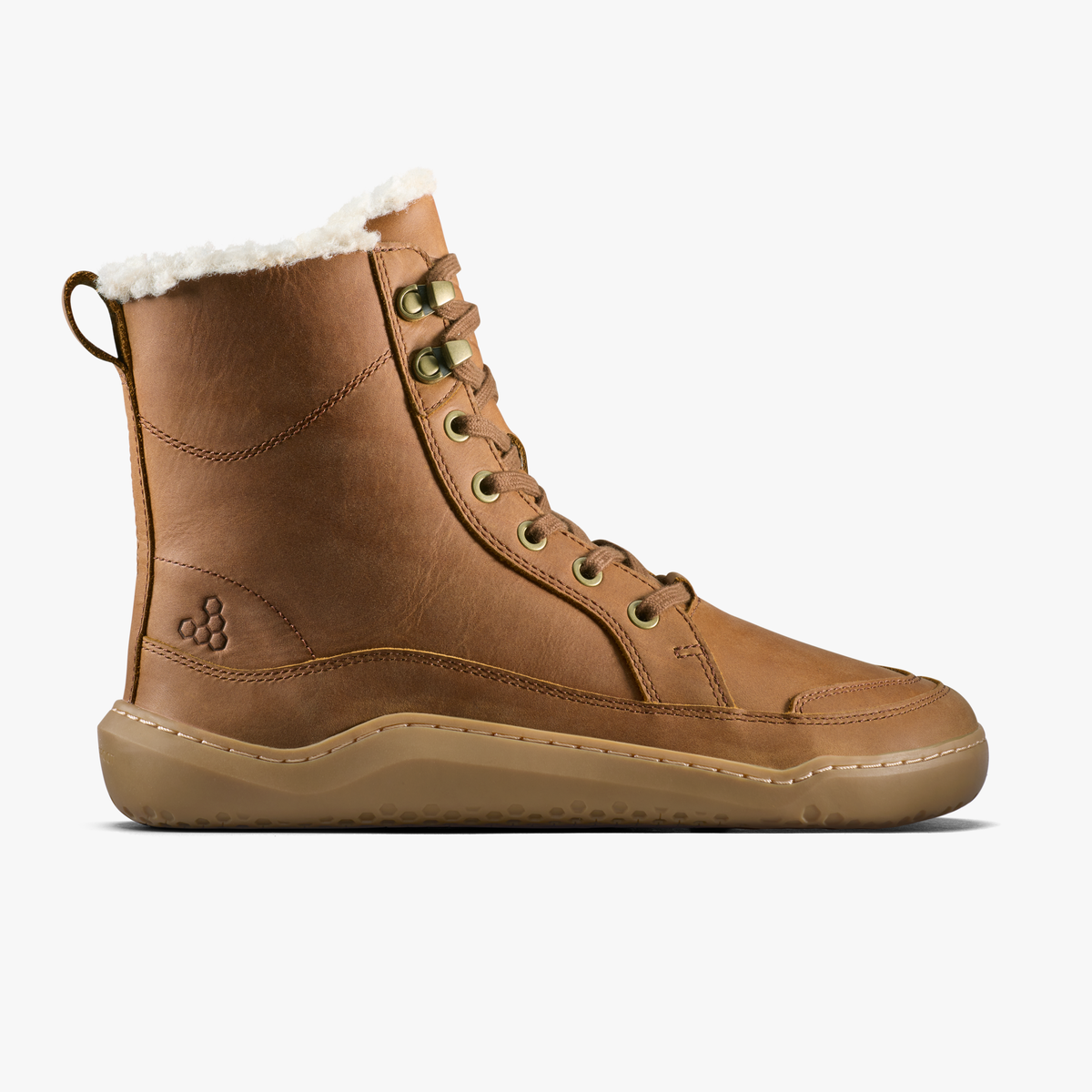 Vivobarefoot Gobi Boot II Warmlined i Bark, brun foret barfodsstøvle set fra siden