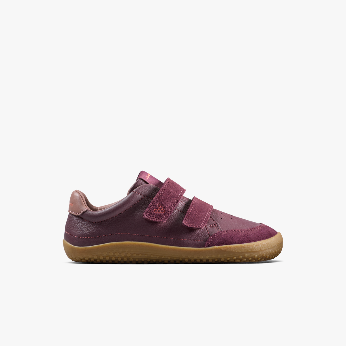 Vivobarefoot Gobi Sneaker Preschool i farven Fig, barfodssko til børn set fra ydersiden