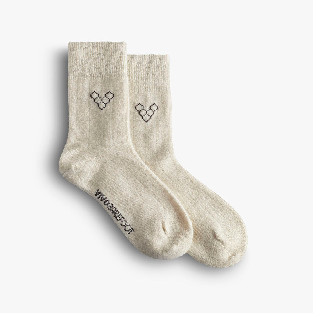 Vivobarefoot Mim Sheep Wool Thin Sock til unisex i farven cream