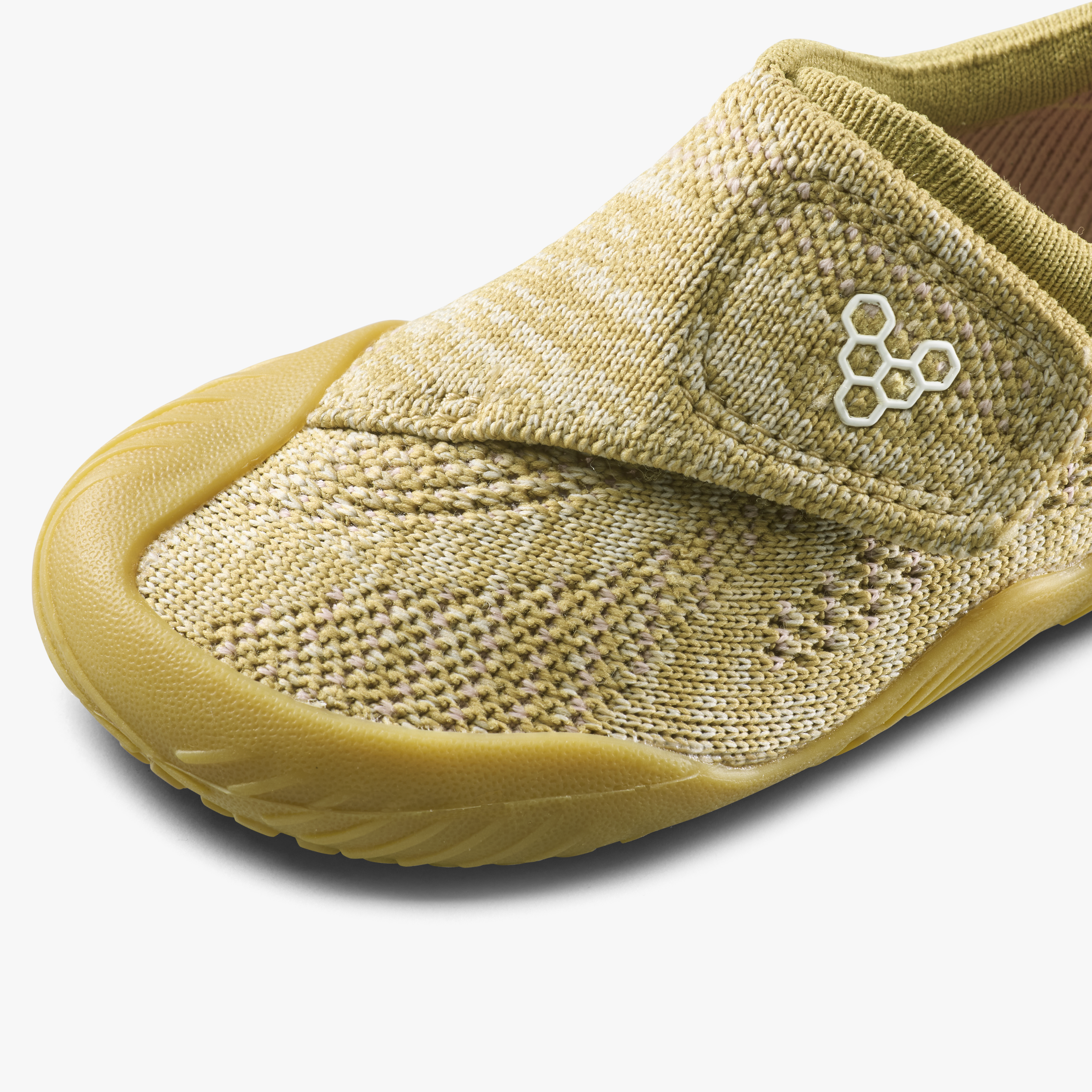 Vivobarefoot Motus Knit Toddlers barfodssko til børn i farven wood, nærbillede