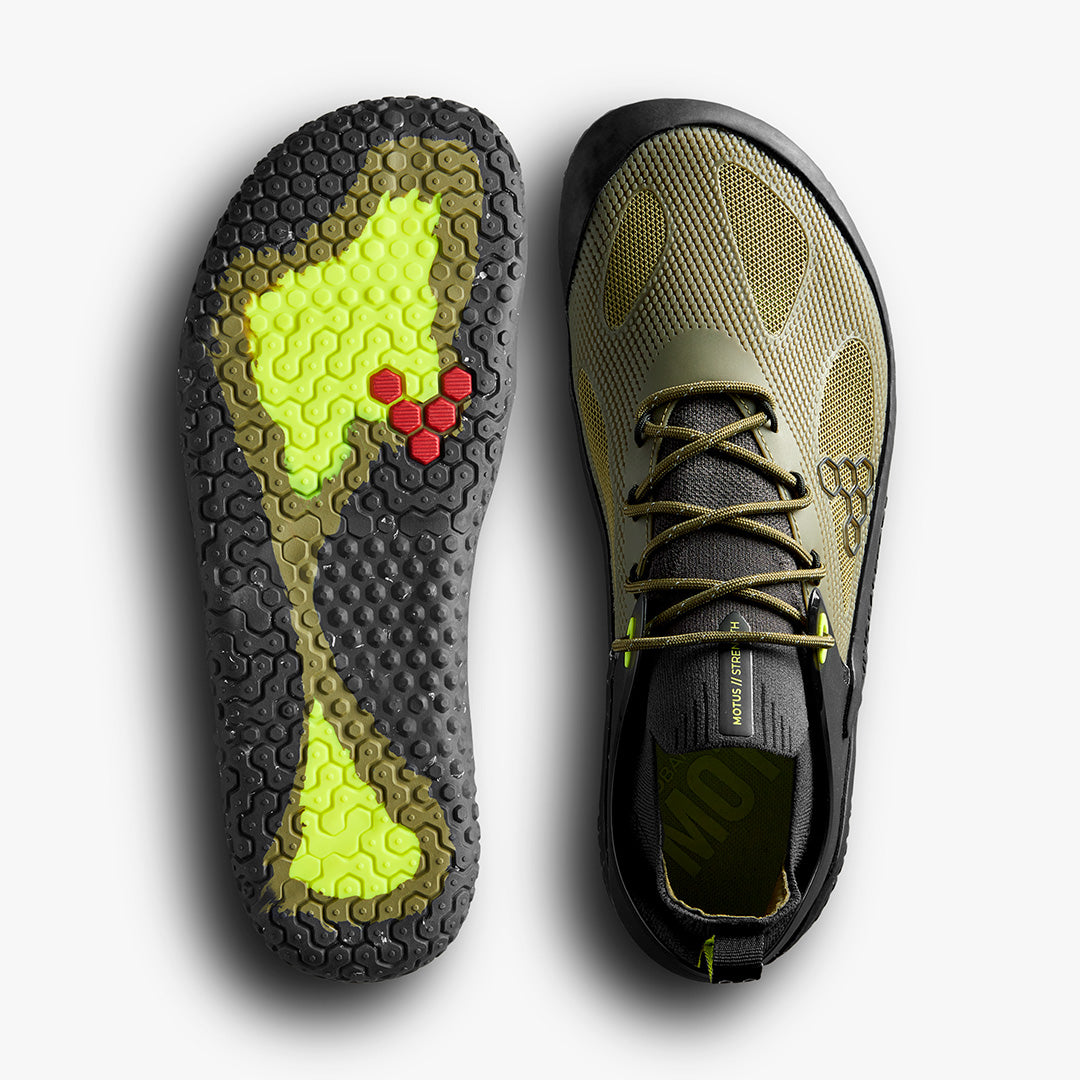 Vivobarefoot Motus Strength Uomo – Forest Green/Acid Lime