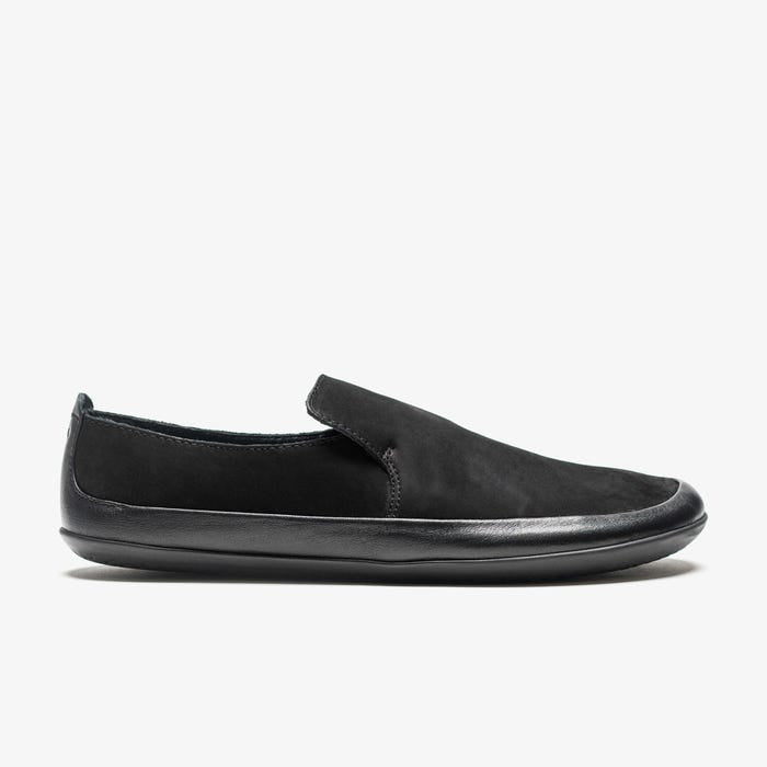 Sort Opanka slip-on i sideprofil
