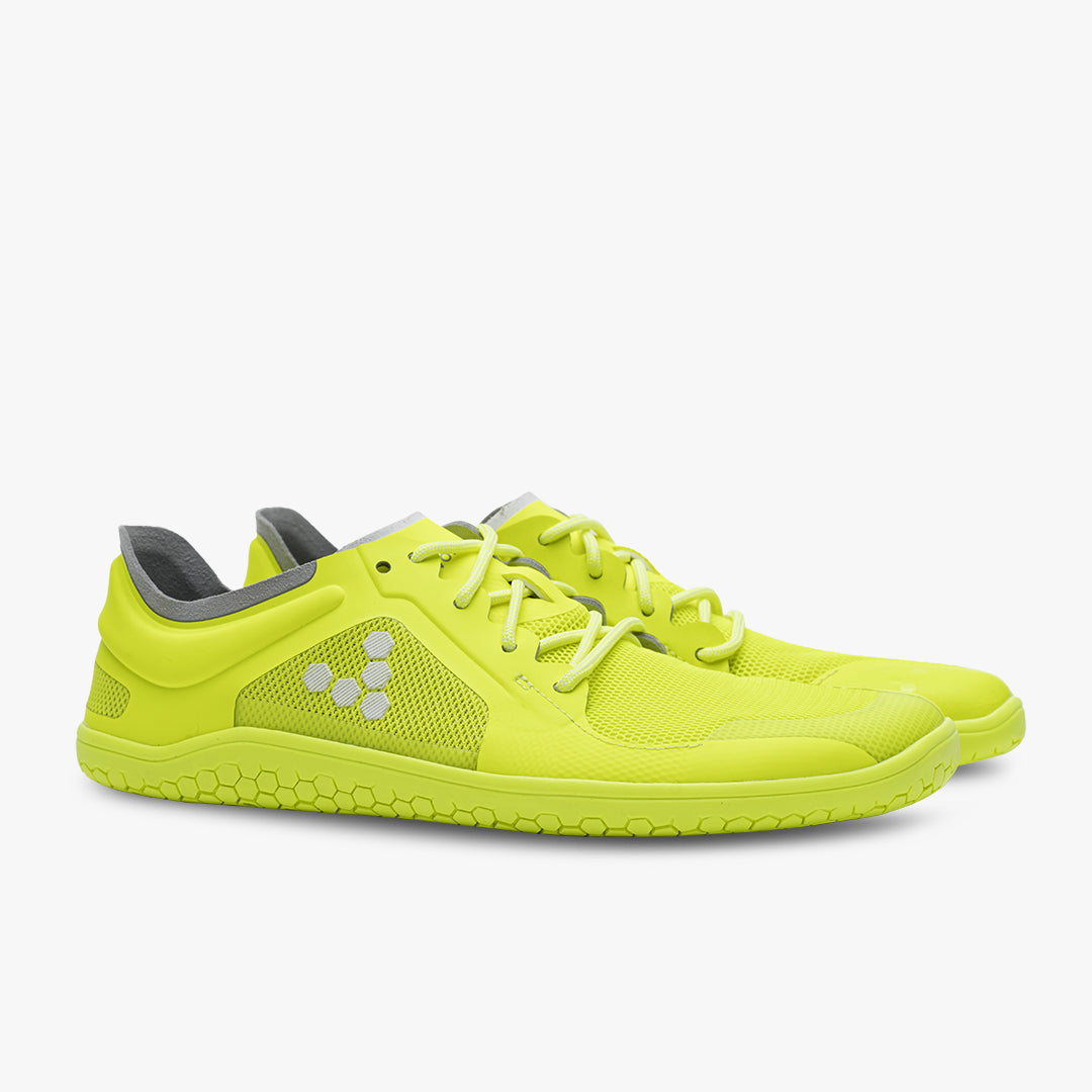 Vivobarefoot Primus Lite III Recycled Womens barfods træningssko til kvinder i farven safety yellow, par