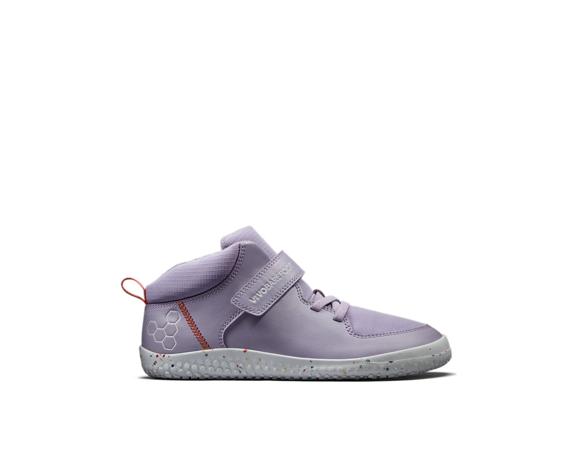 Vivobarefoot Primus Ludo Hi Juniors – Lilac