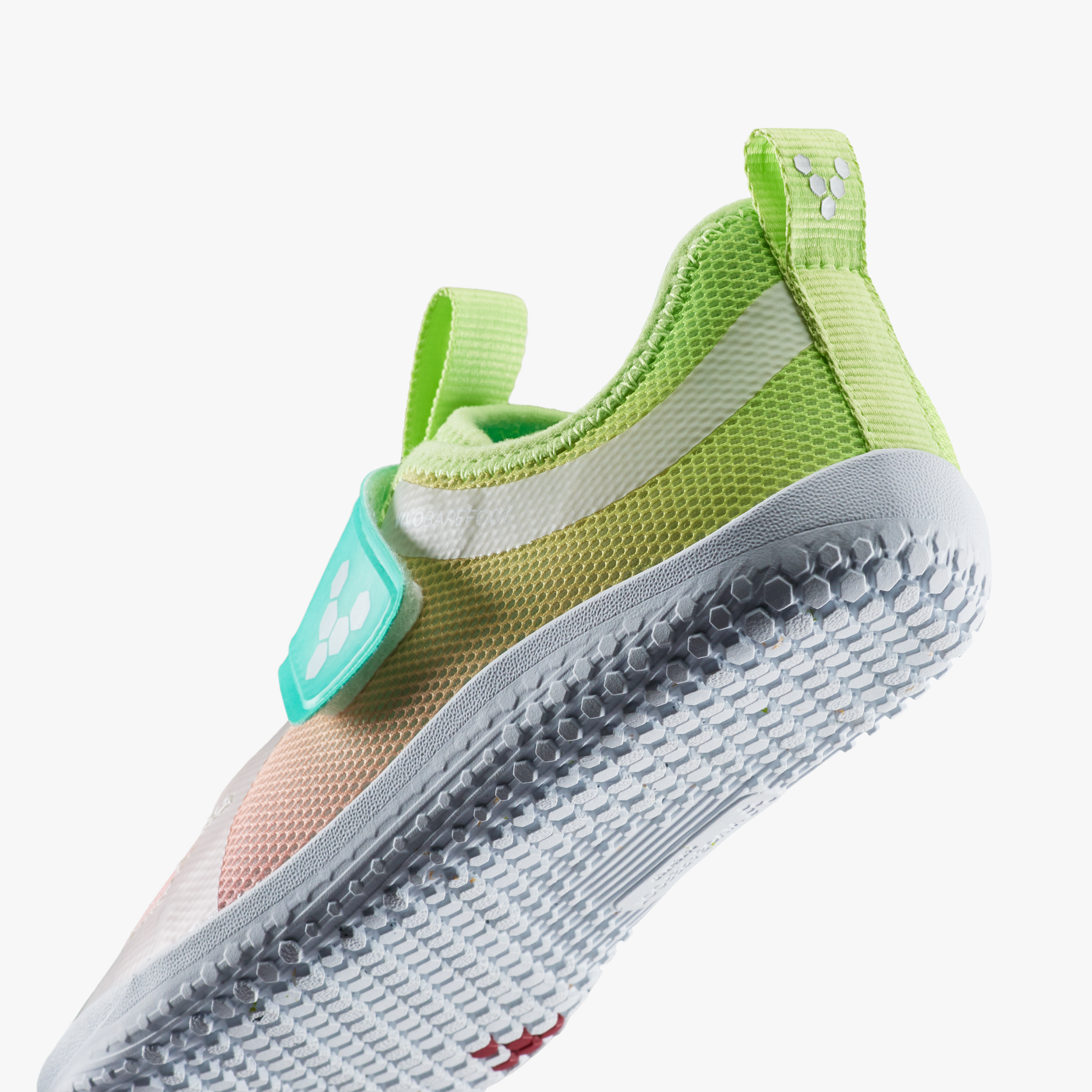 Vivobarefoot Primus Sport IV Kids barfodssko til børn i farven ombre, nærbillede