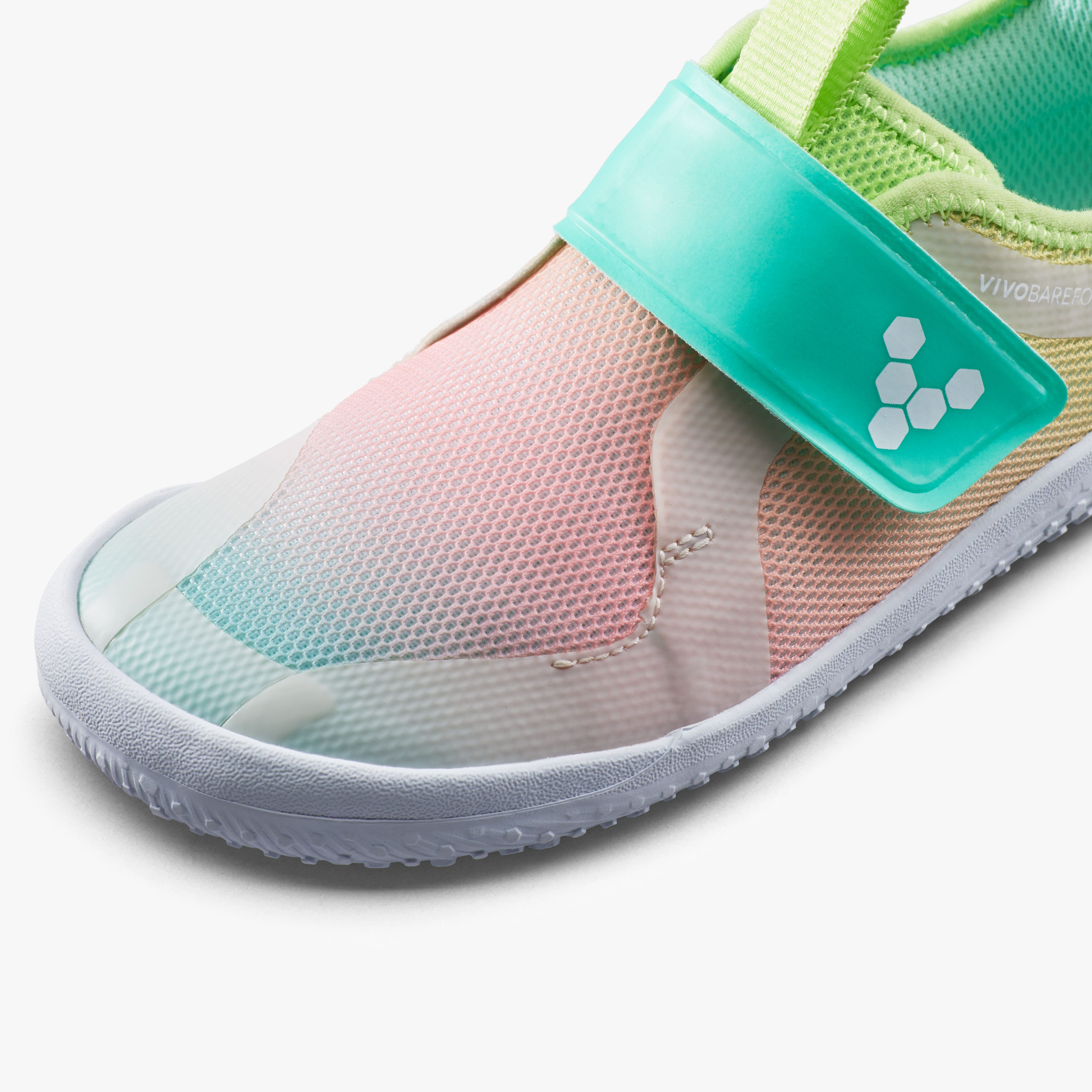 Vivobarefoot Primus Sport IV Preschool barfodssko til børn i farven ombre, nærbillede
