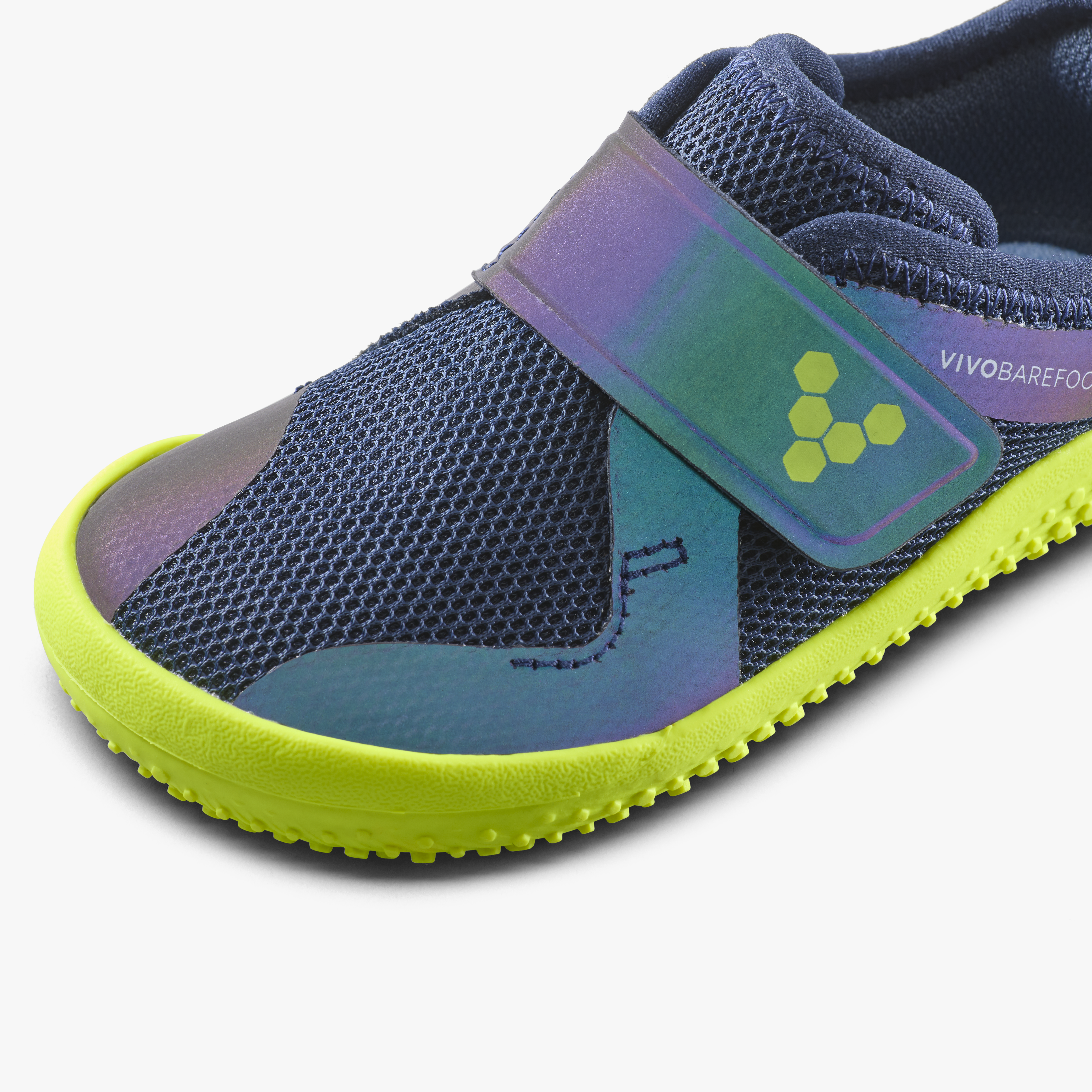 Vivobarefoot Primus Sport IV Toddlers barfodssko til børn i farven night sky, nærbillede