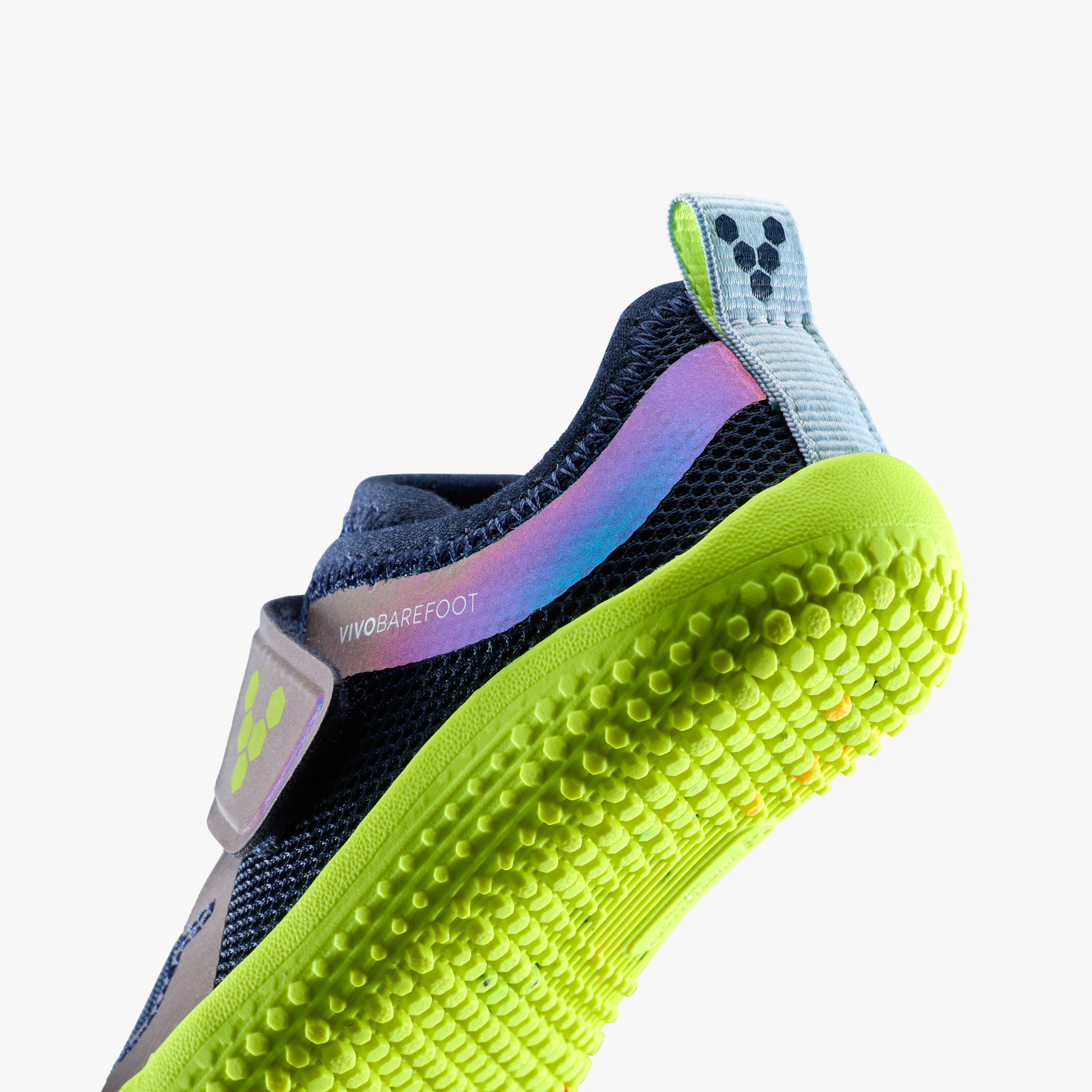Vivobarefoot Primus Sport IV Toddlers barfodssko til børn i farven night sky, nærbillede