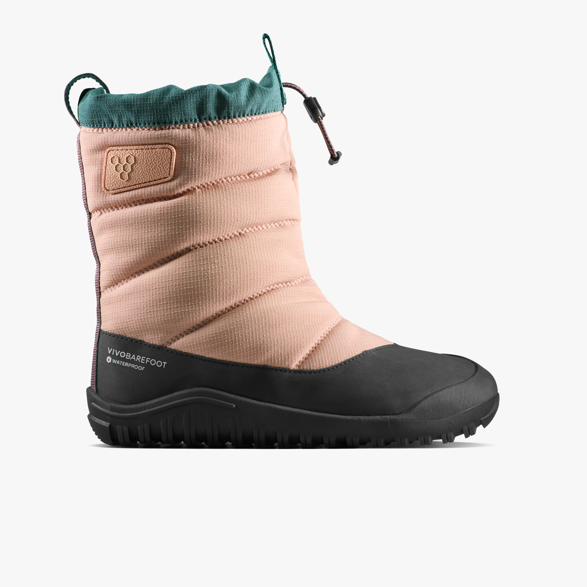 Vivobarefoot Tracker Boot AT Juniors vandtæt barfodsstøvle til børn i Clay, set fra ydersiden