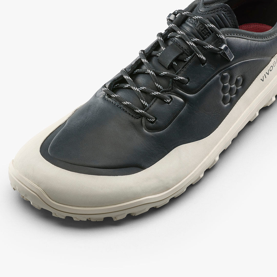 Vivobarefoot Tracker Leather AT Low Womens – Obsidian/White